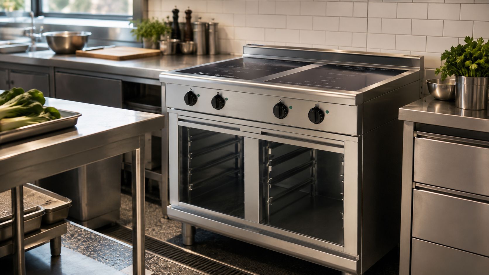 Waldorf 800 Series INL8400R5F-CB - 900mm Electric Induction Cooktop Low Back Version - Cabinet Base