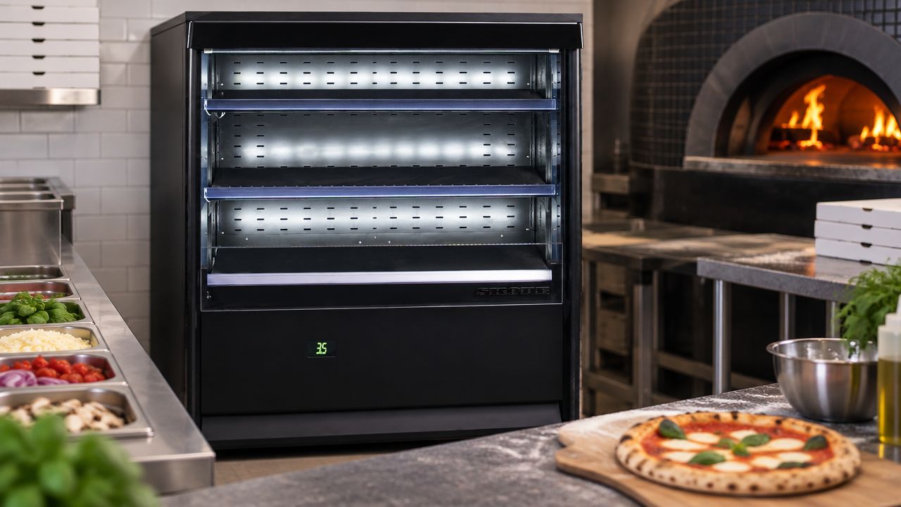 SKOPE Open Deck Display Fridge - Black - OD460N