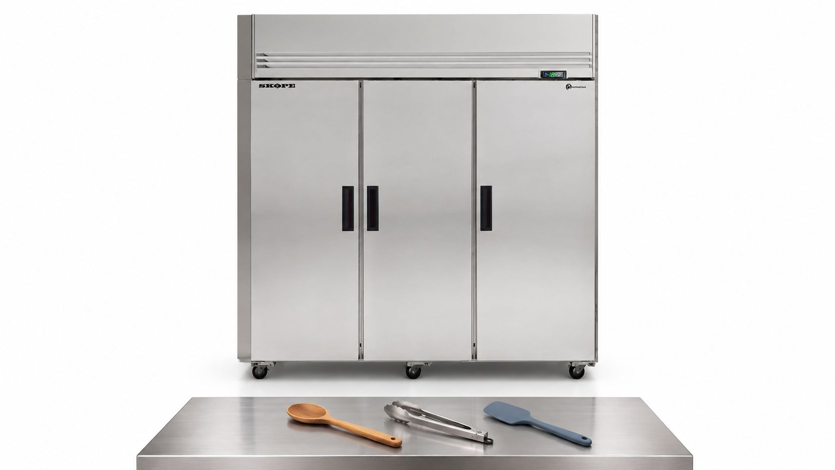 SKOPE ActiveCore 3 Door Storage Freezer - Stainless - SKFT1500NS-A