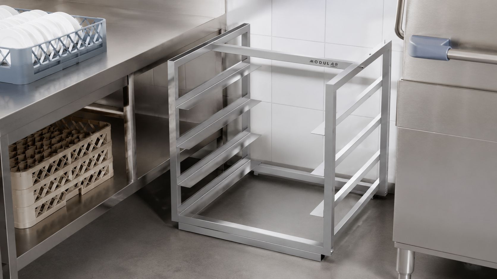 Modular Stainless Dishwasher Basket Cassette