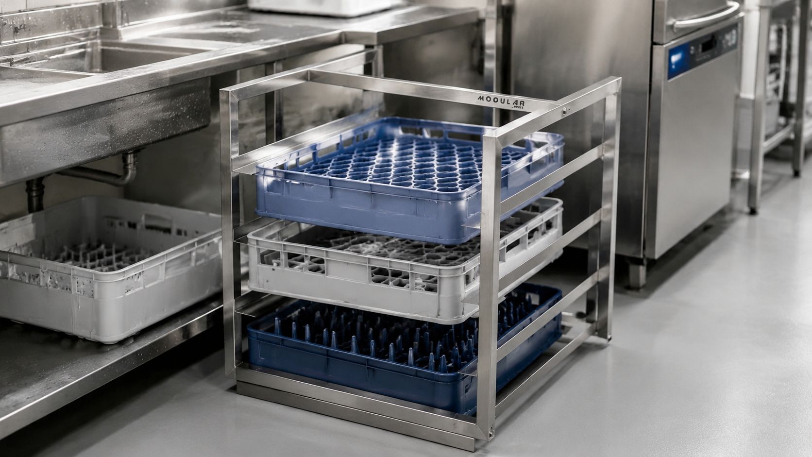 Modular Stainless Dishwasher Basket Cassette