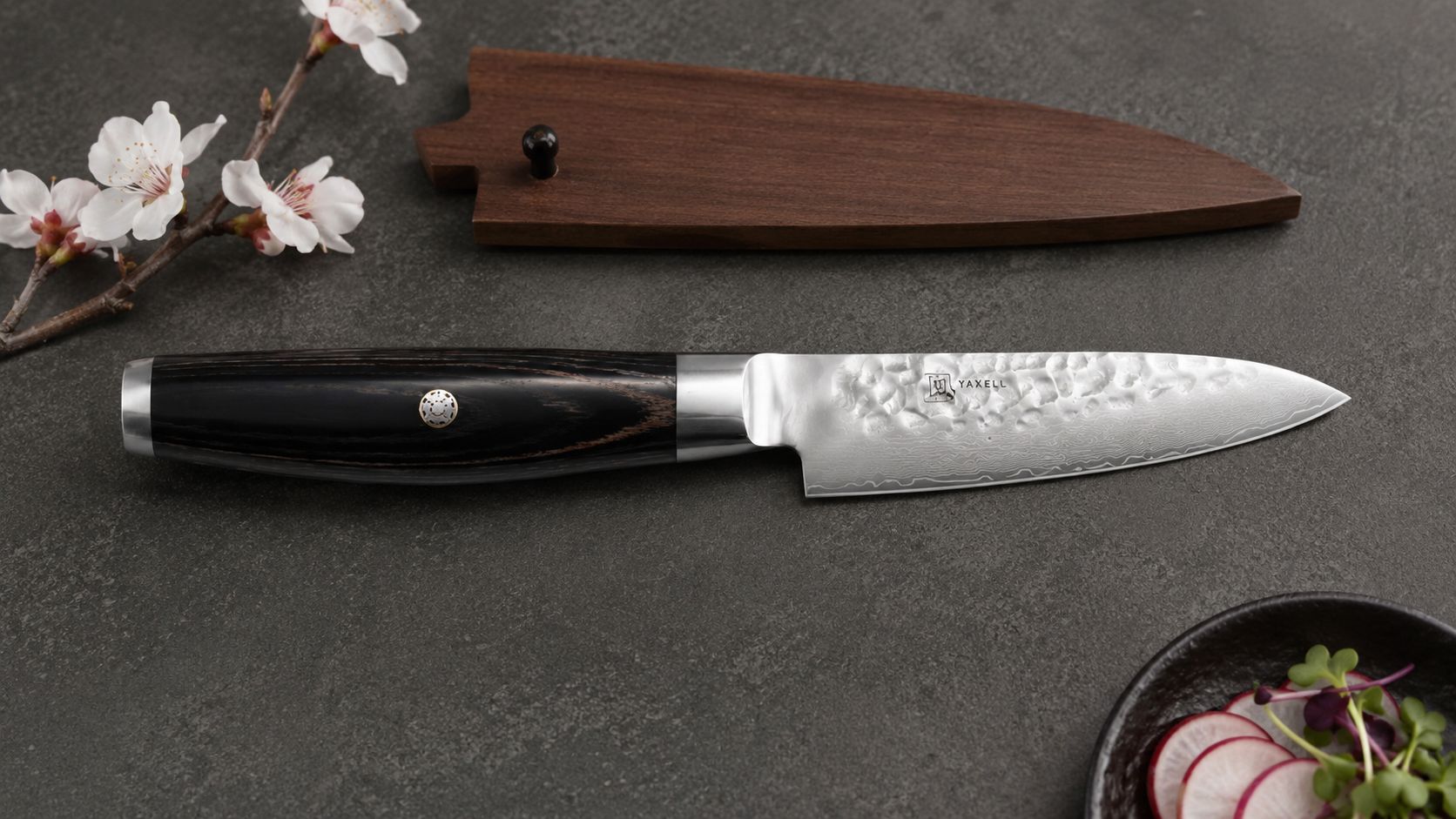 Yaxell Ketu Japanese Damascus Utility Knife 100mm