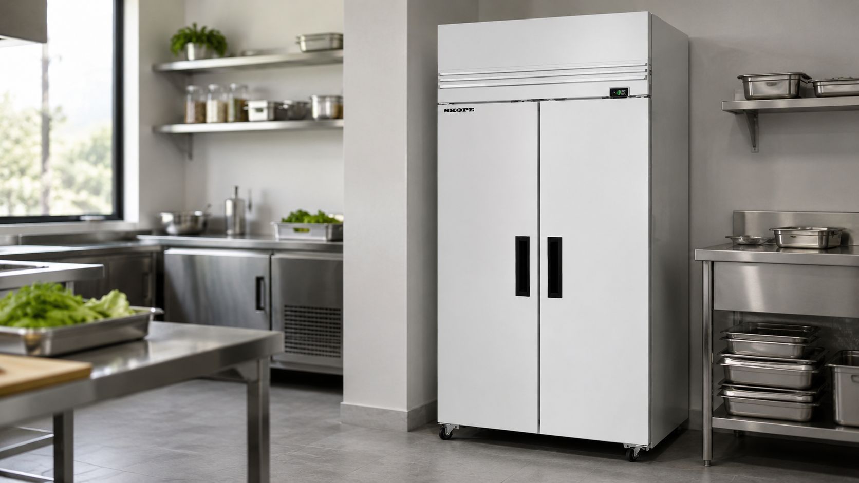 SKOPE ActiveCore 2 Door Storage Freezer - White - SKFT1000NS-A