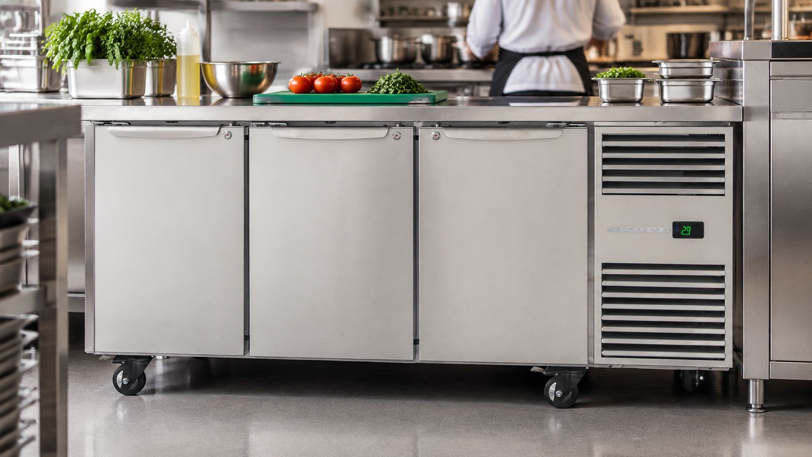 SKOPE ProSpec 3 Door Underbench Fridge - PG11.UBR.3.SD.RH