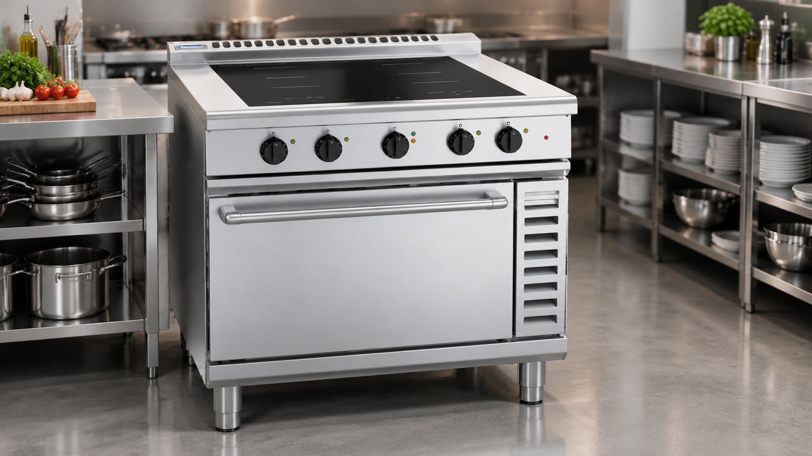 Waldorf 800 Series INL8410ECF - 900mm Induction Range Convection Oven Low Back Version