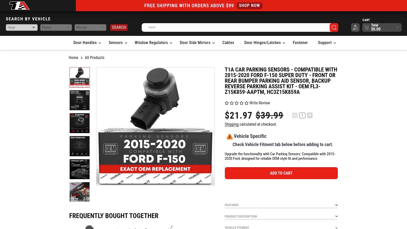 Ford pickup replacement parking aid sensor