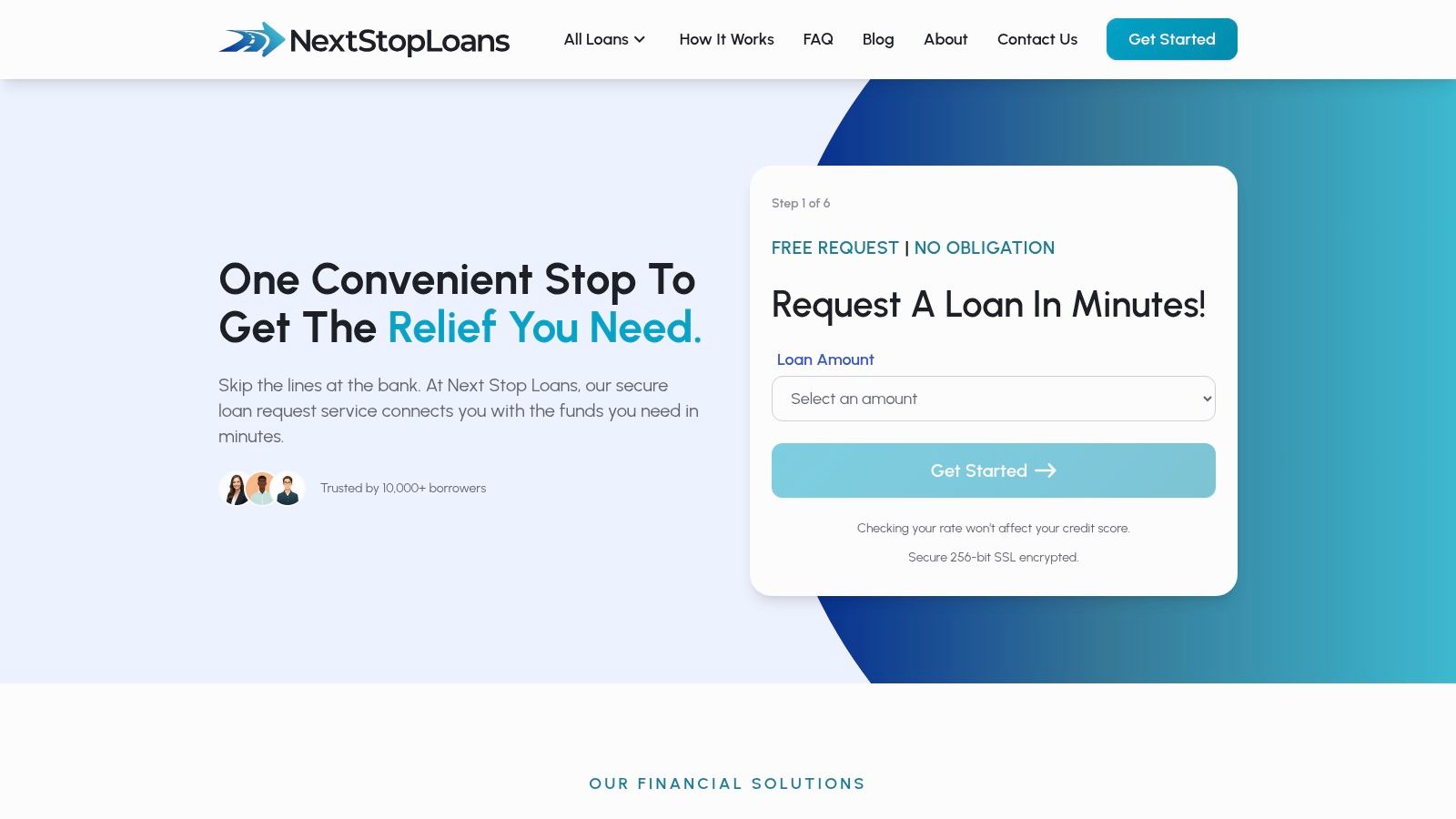 Screenshot from https://www.nextstoploans.com