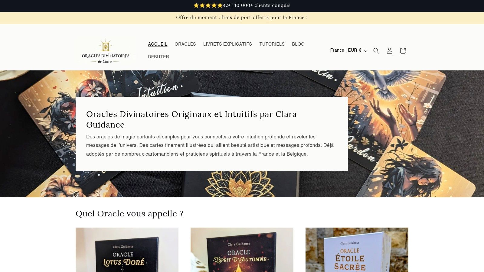 Screenshot from https://oracles-divinatoires.com