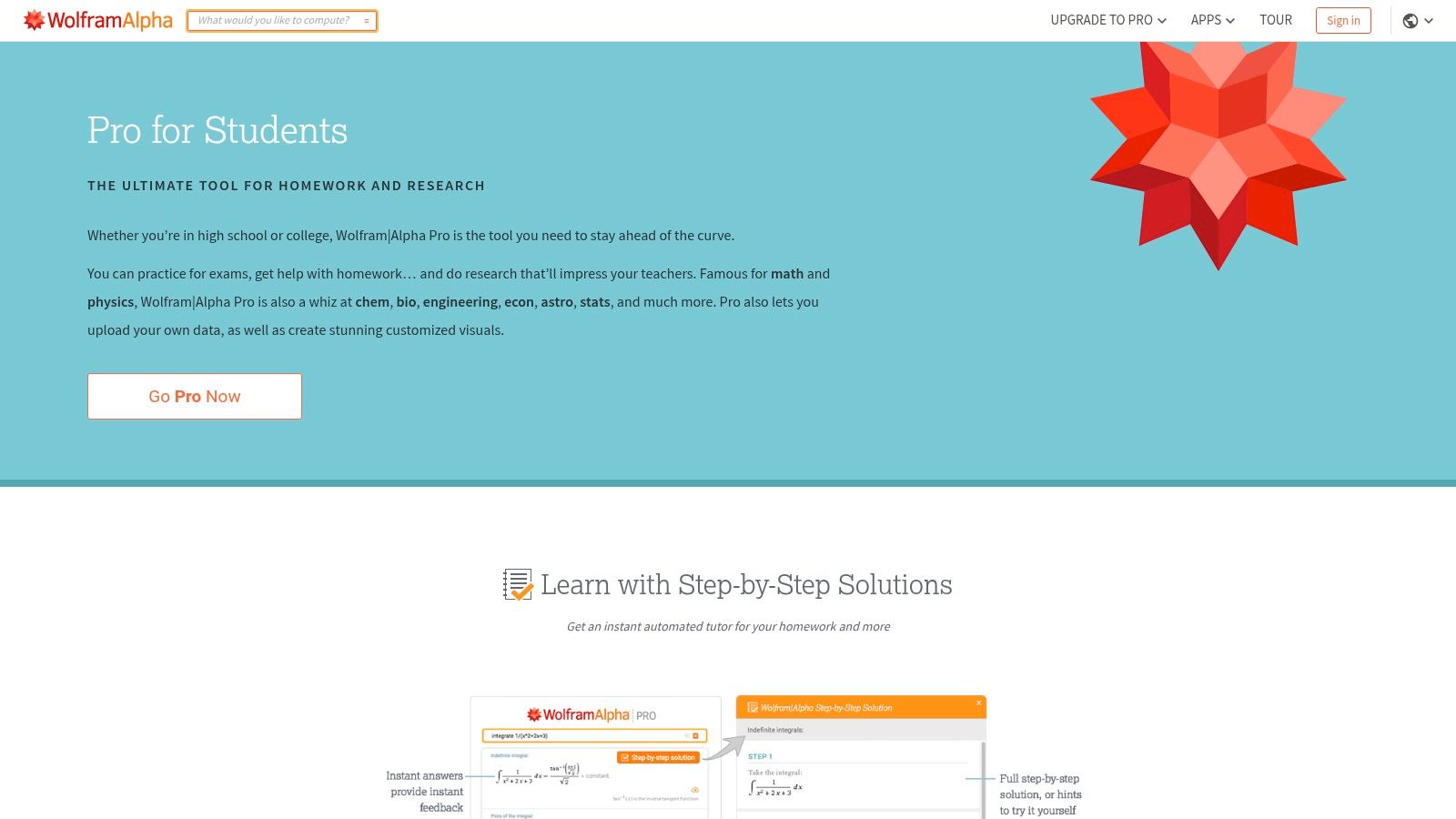 Wolfram|Alpha Pro for Students