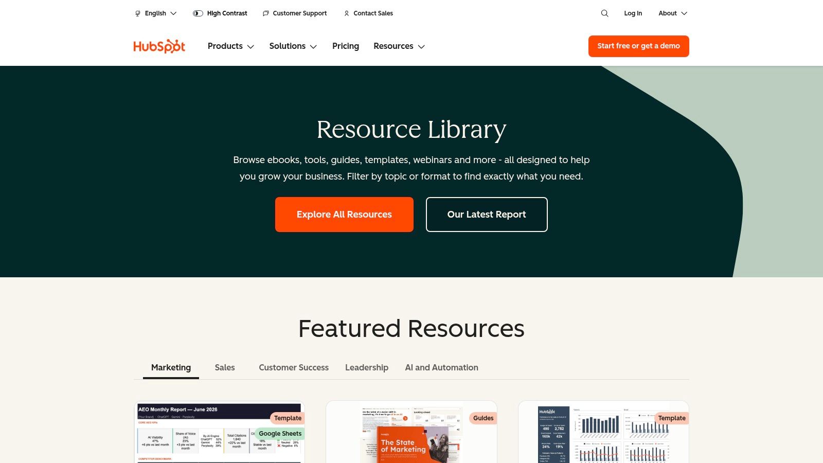 HubSpot Social Media Content Calendar Template