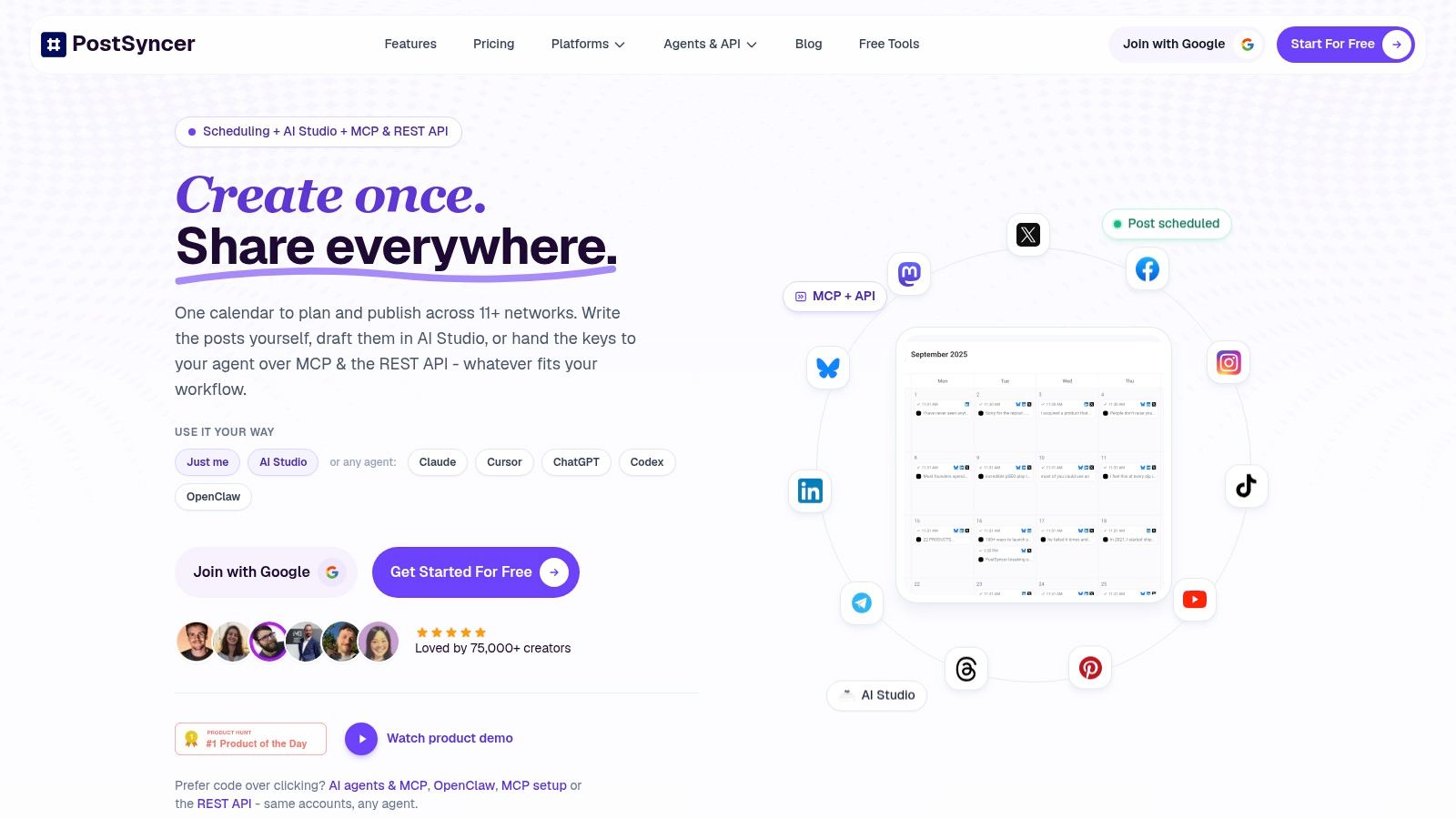Screenshot from https://postsyncer.com