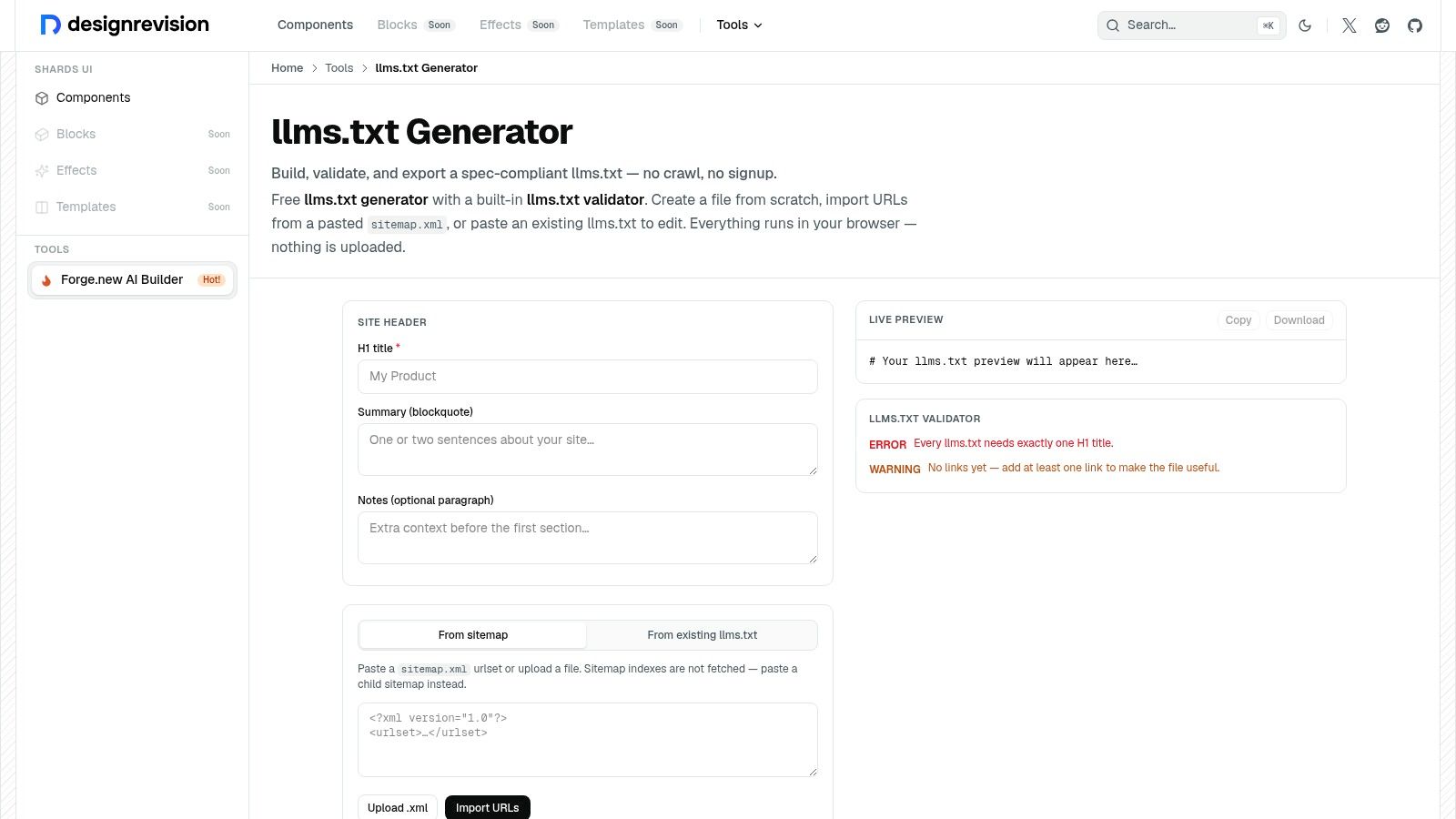 DesignRevision Generator and Validator