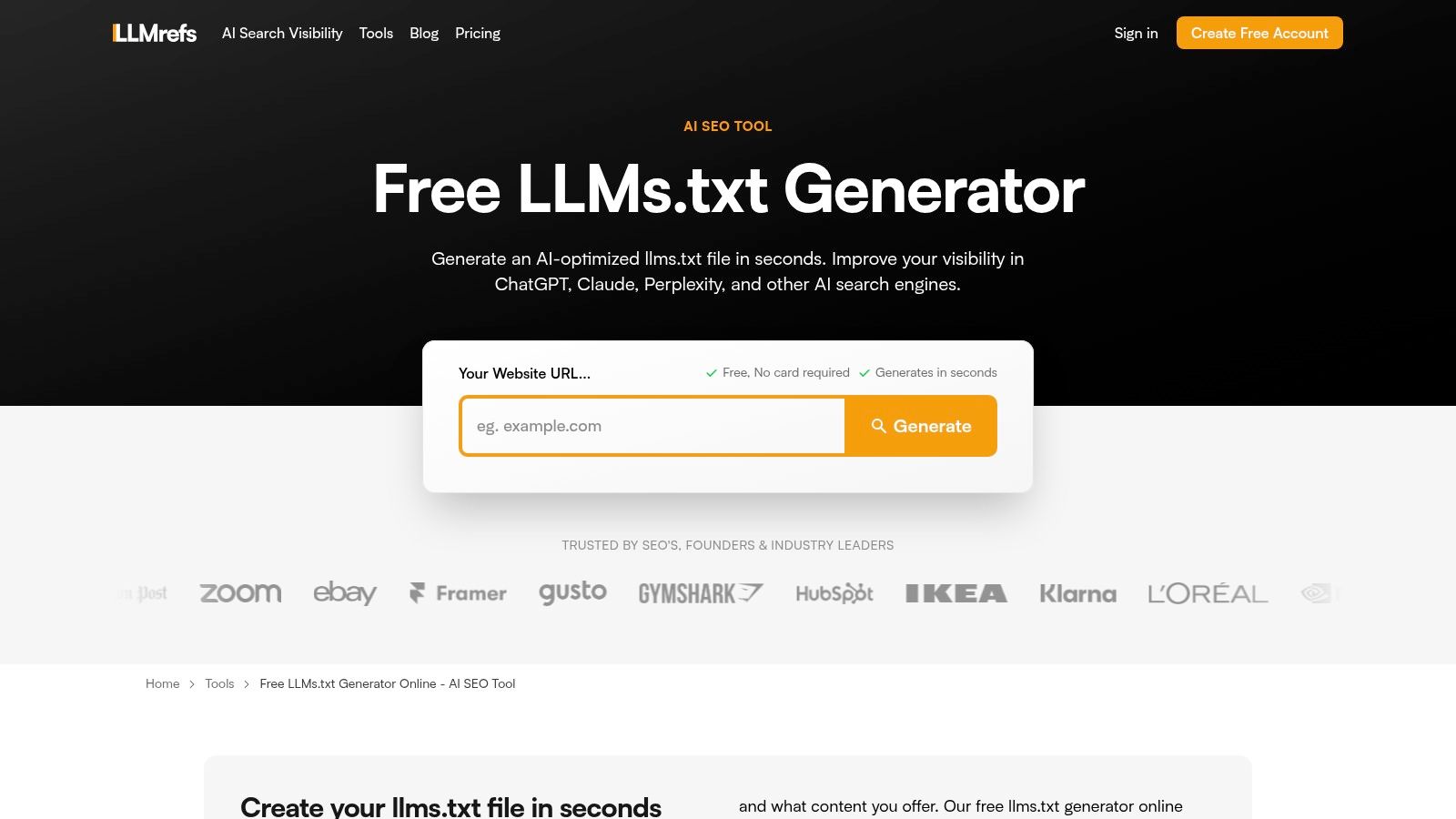 LLMrefs Generator