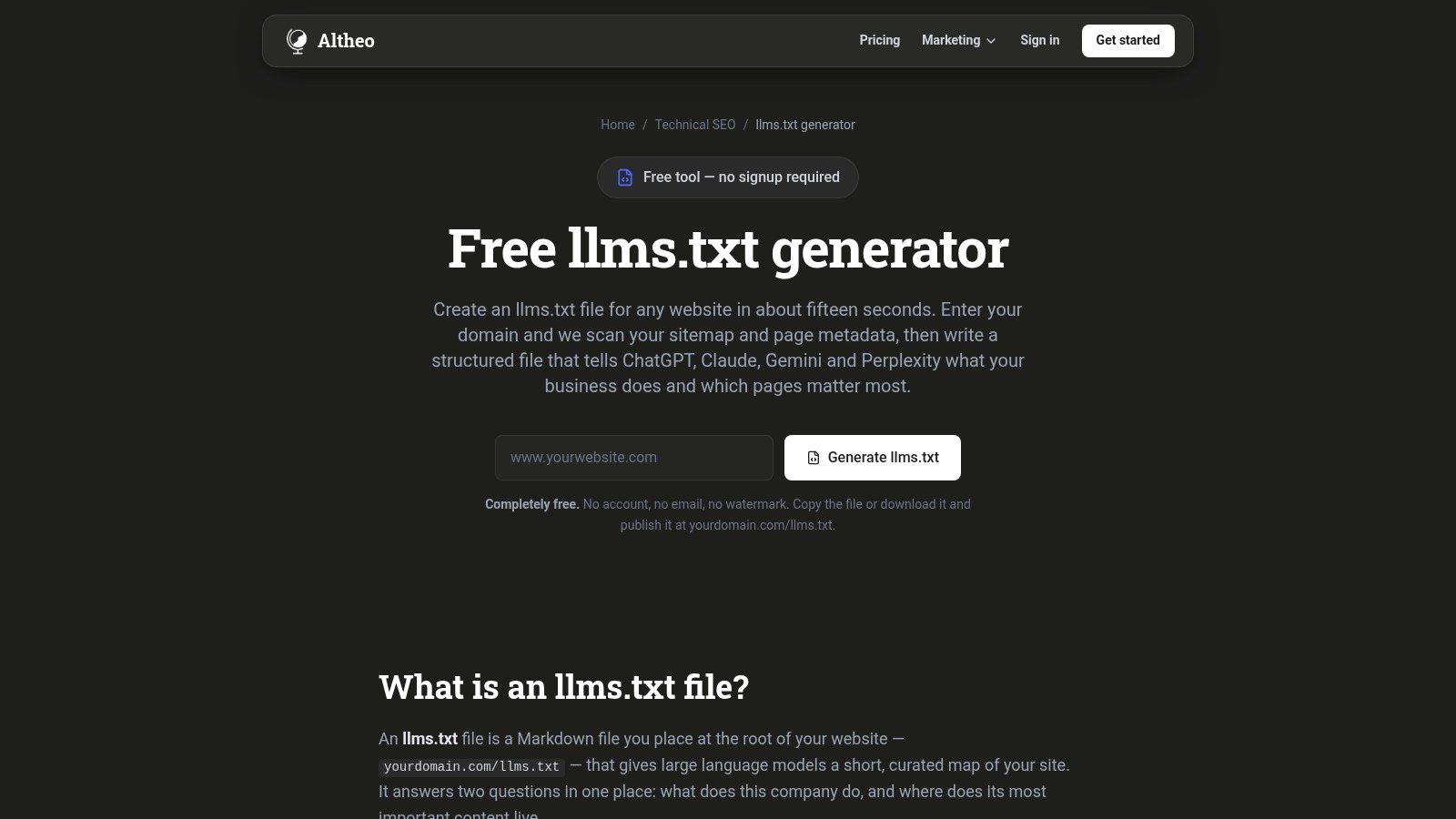 Altheo Free Generator