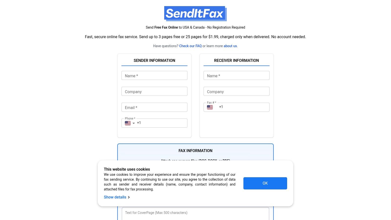 Screenshot from https://senditfax.com
