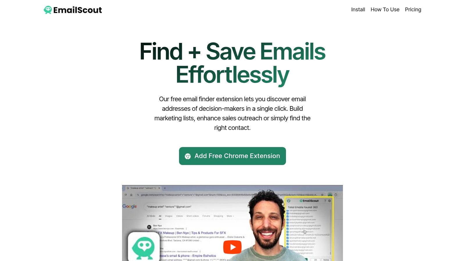 Screenshot from https://emailscout.io