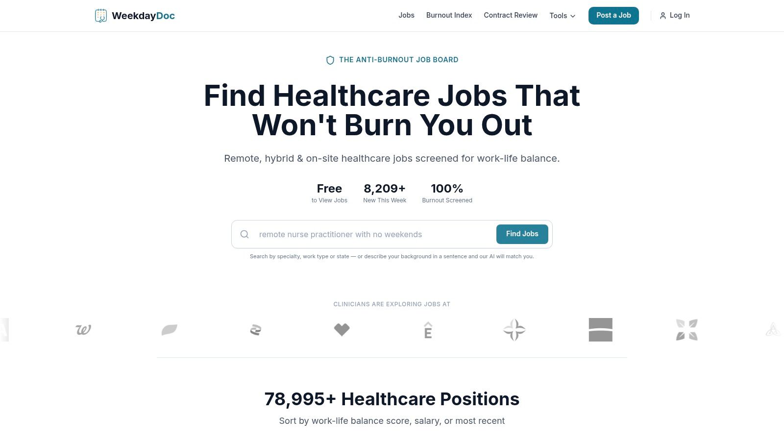 Screenshot from https://www.weekdaydoc.com