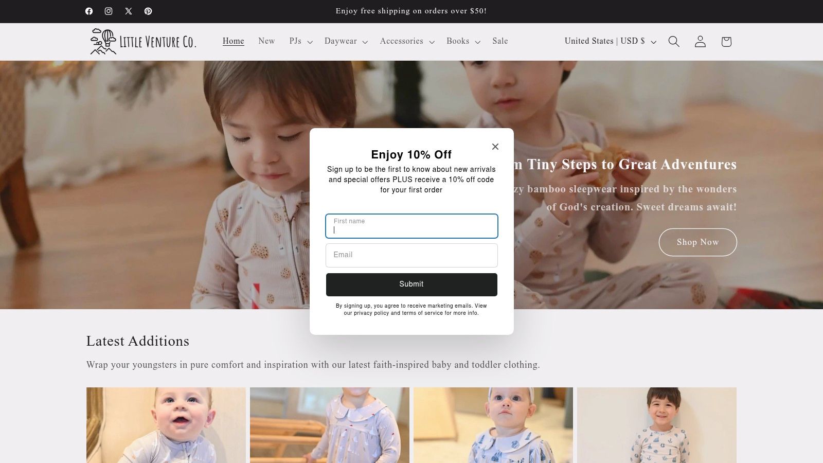 Screenshot from https://littleventureco.com