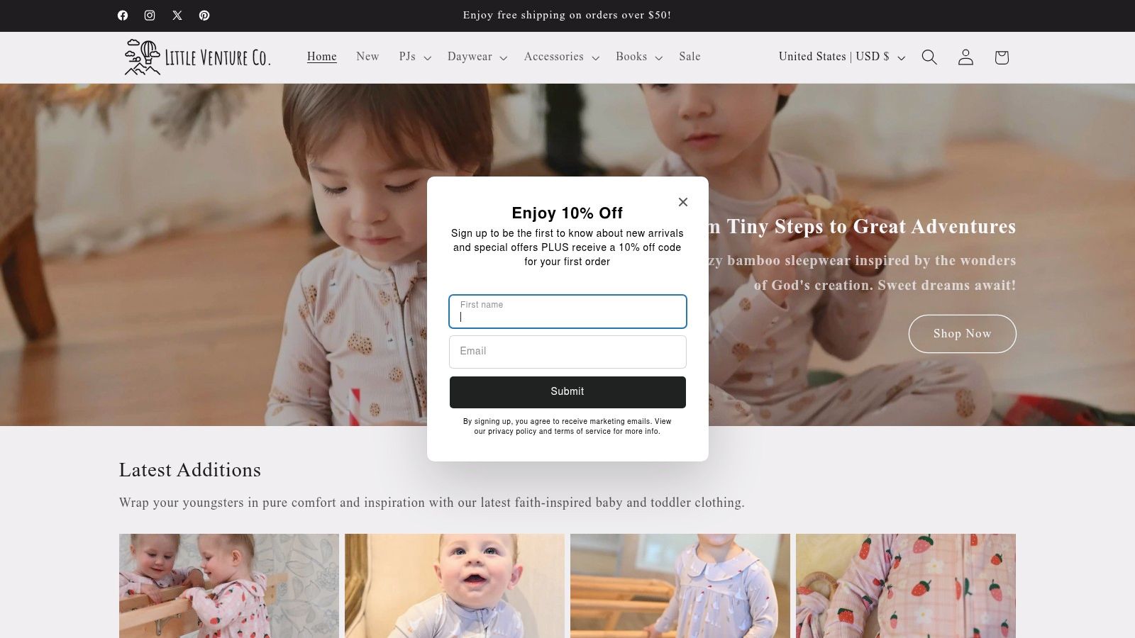 Screenshot from https://littleventureco.com