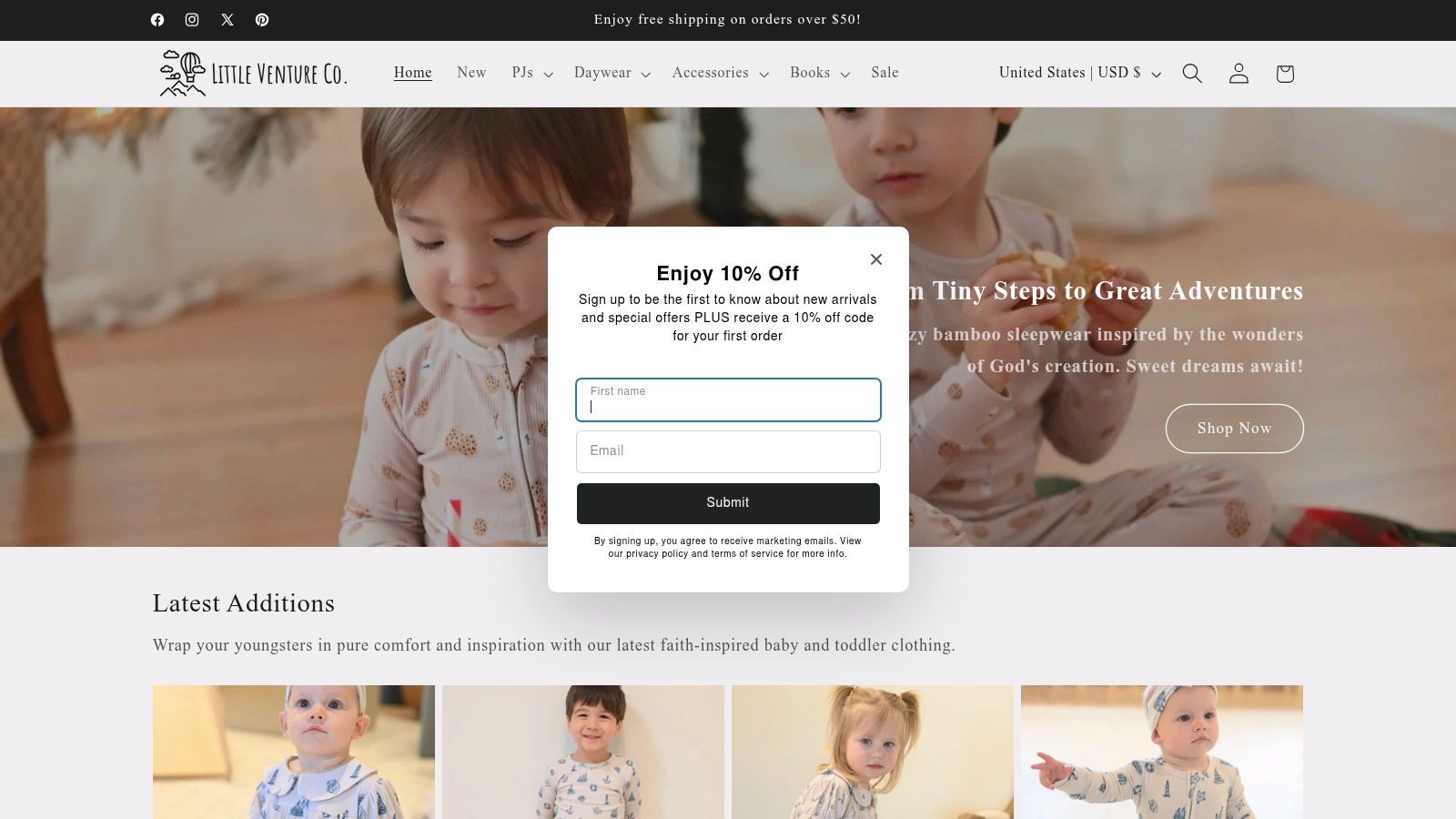 Screenshot from https://littleventureco.com