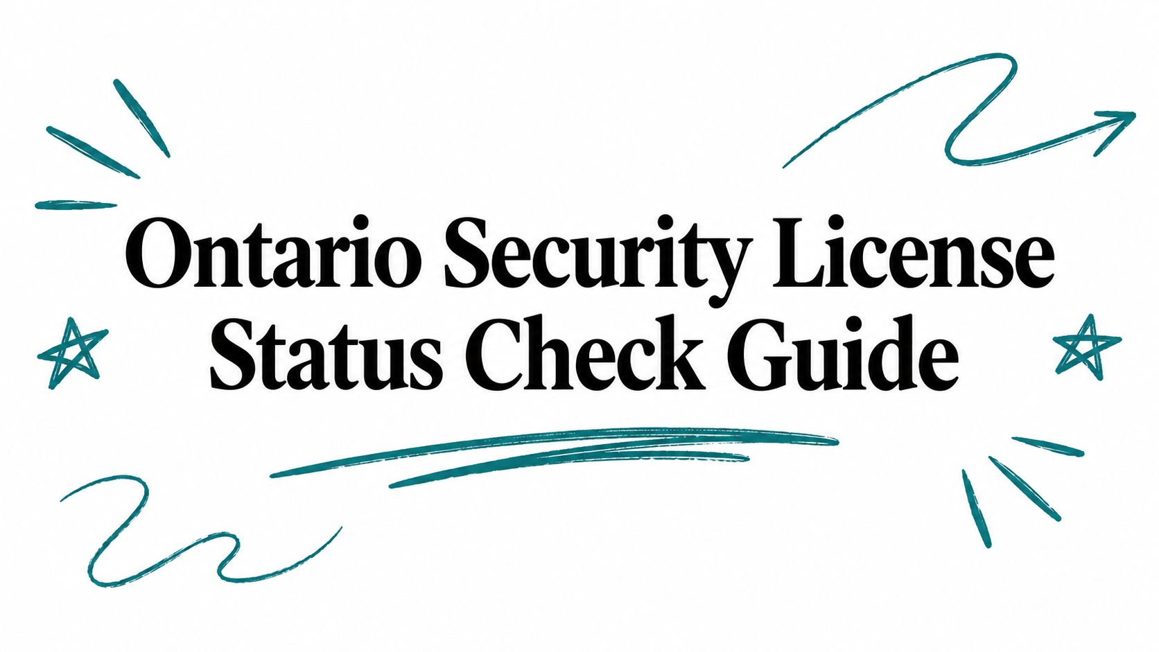 Ontario Security License Status Check Guide
