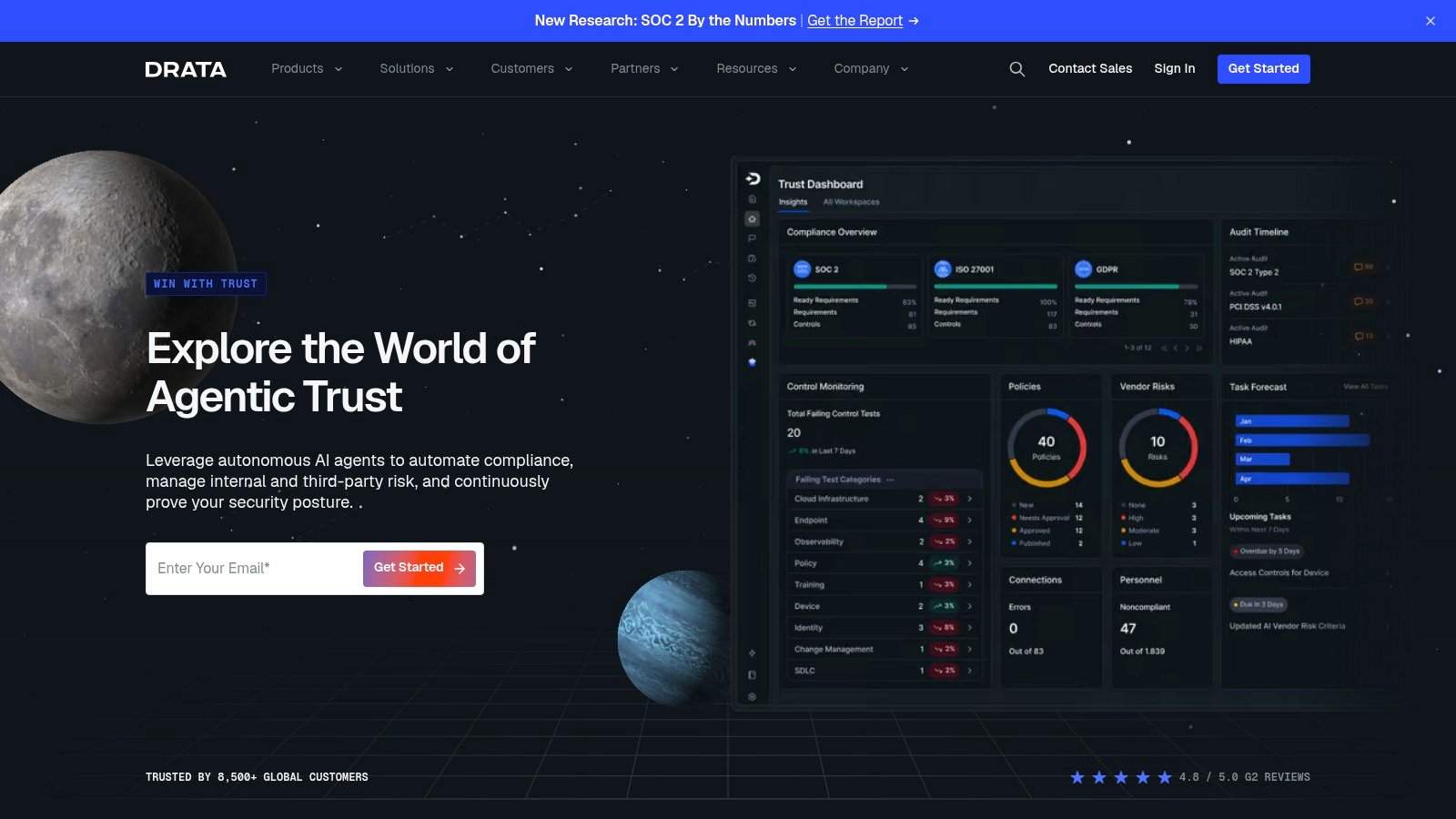 Drata homepage
