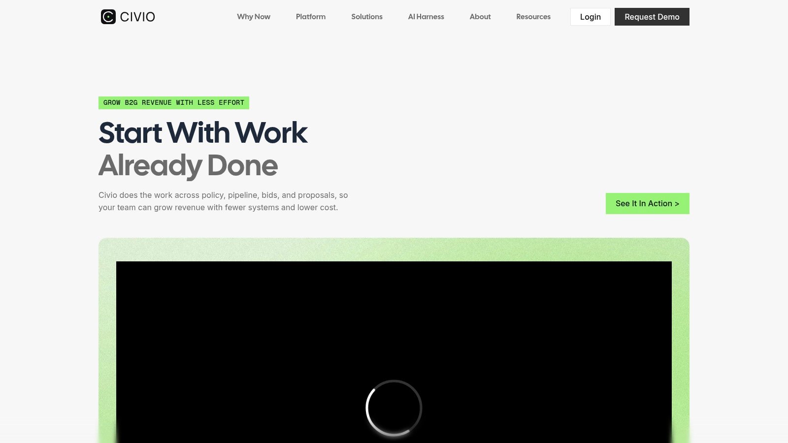 Civio AI website screenshot
