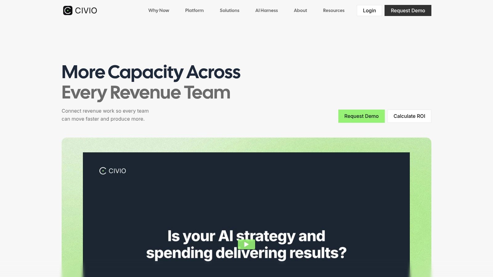 Civio.ai homepage screenshot