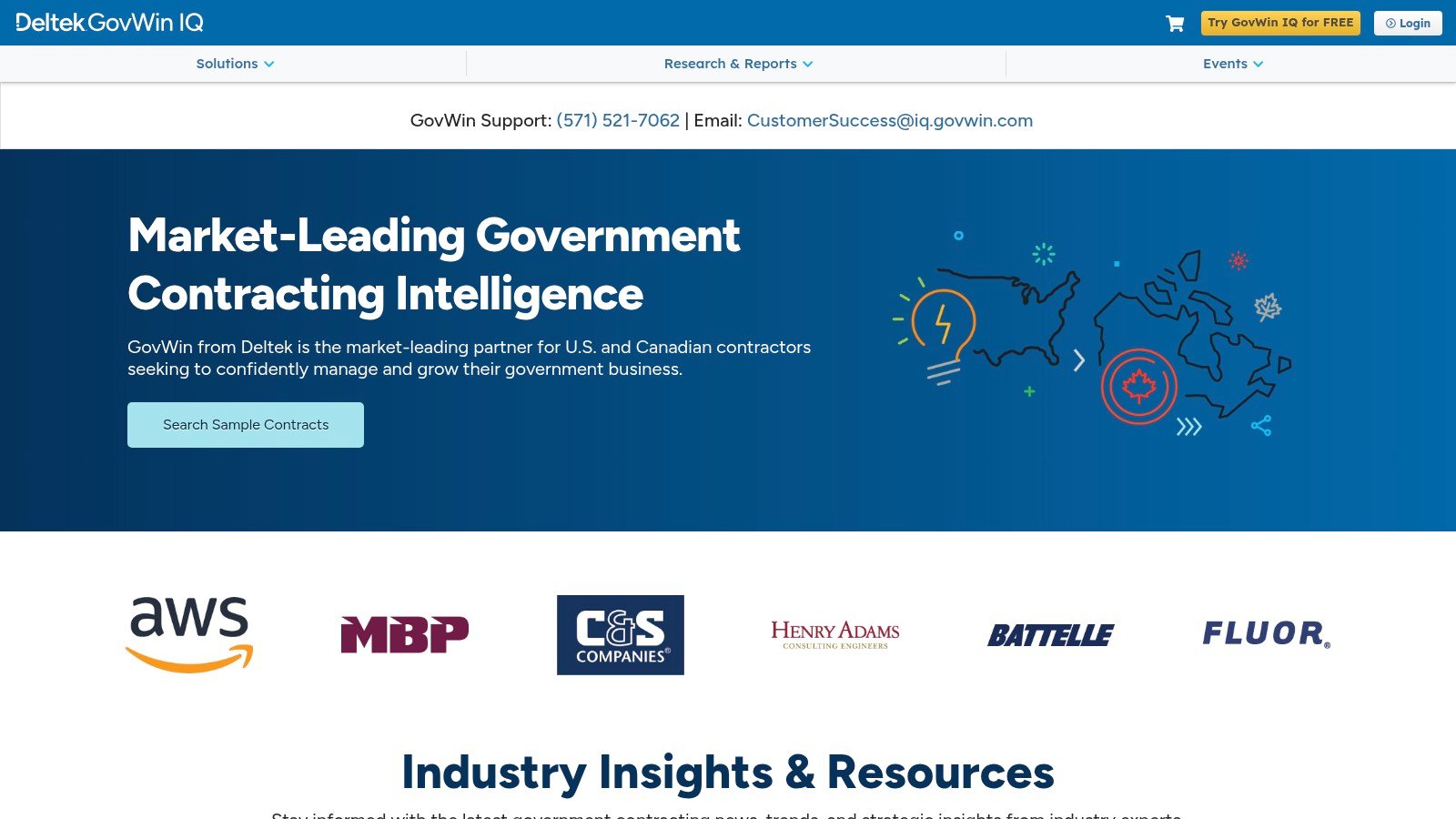 GovWin website screenshot