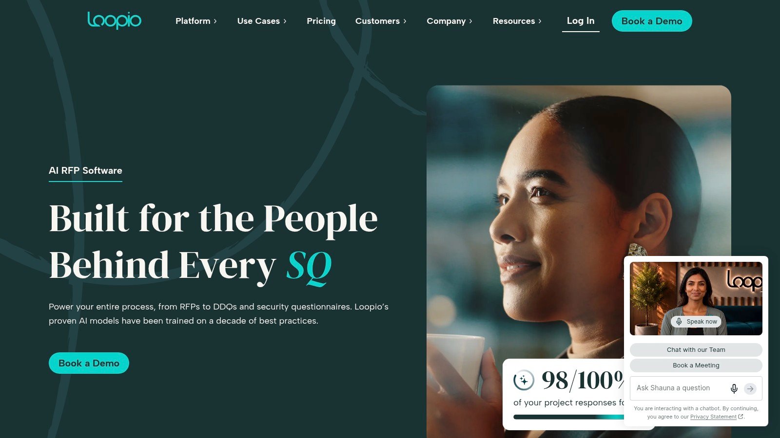 Loopio homepage
