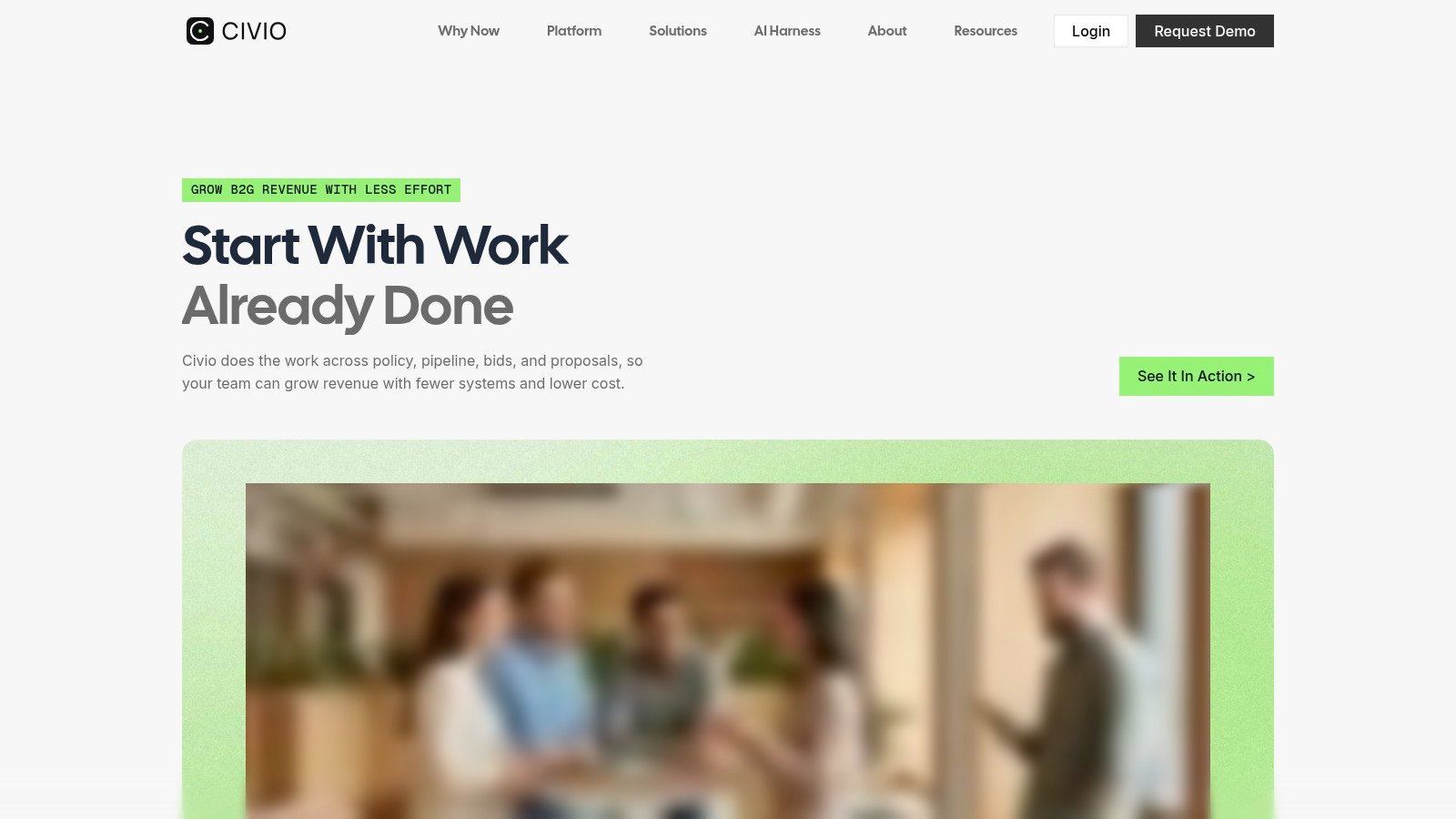 Civio AI website homepage screenshot
