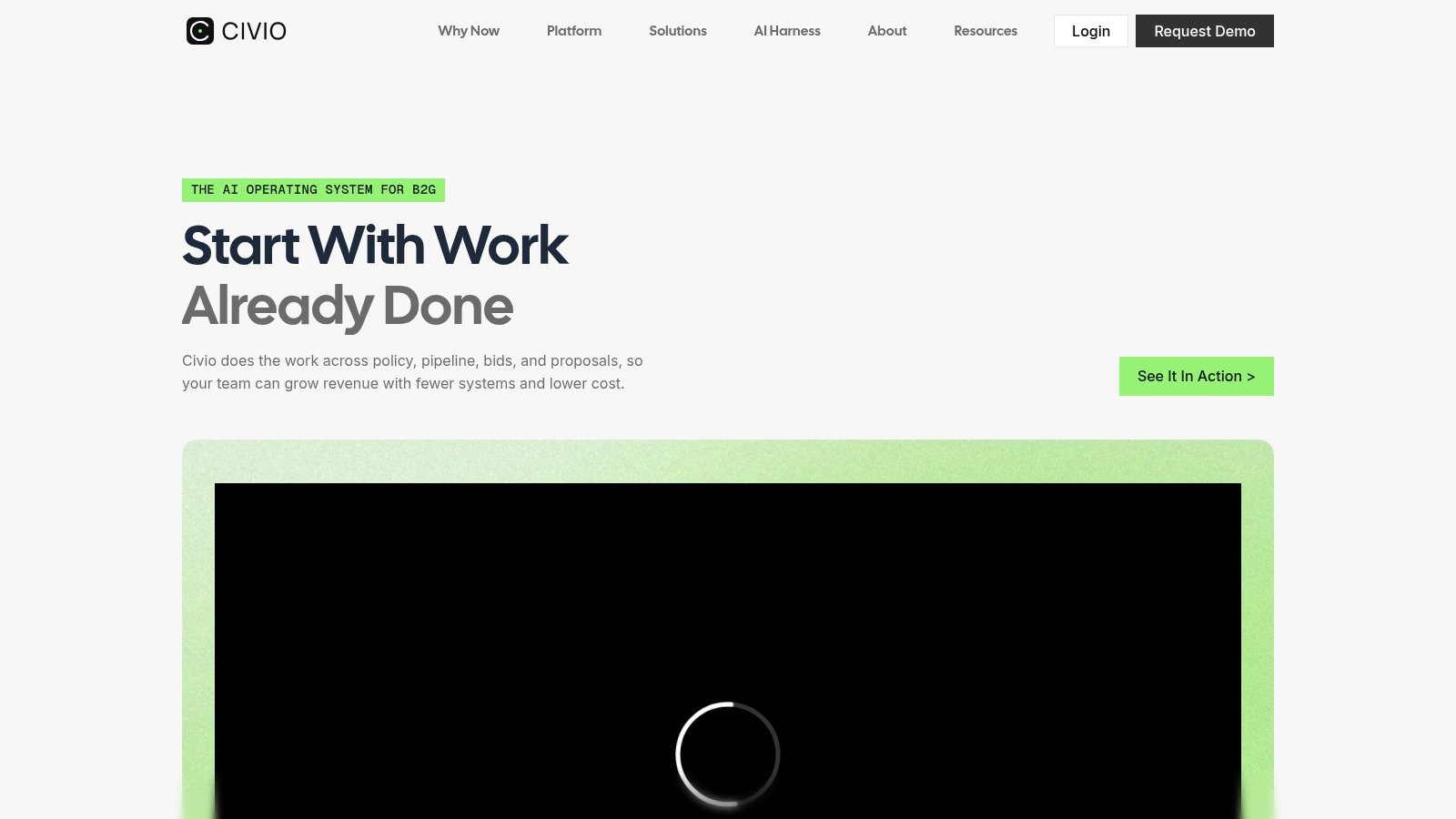 Civio platform website screenshot