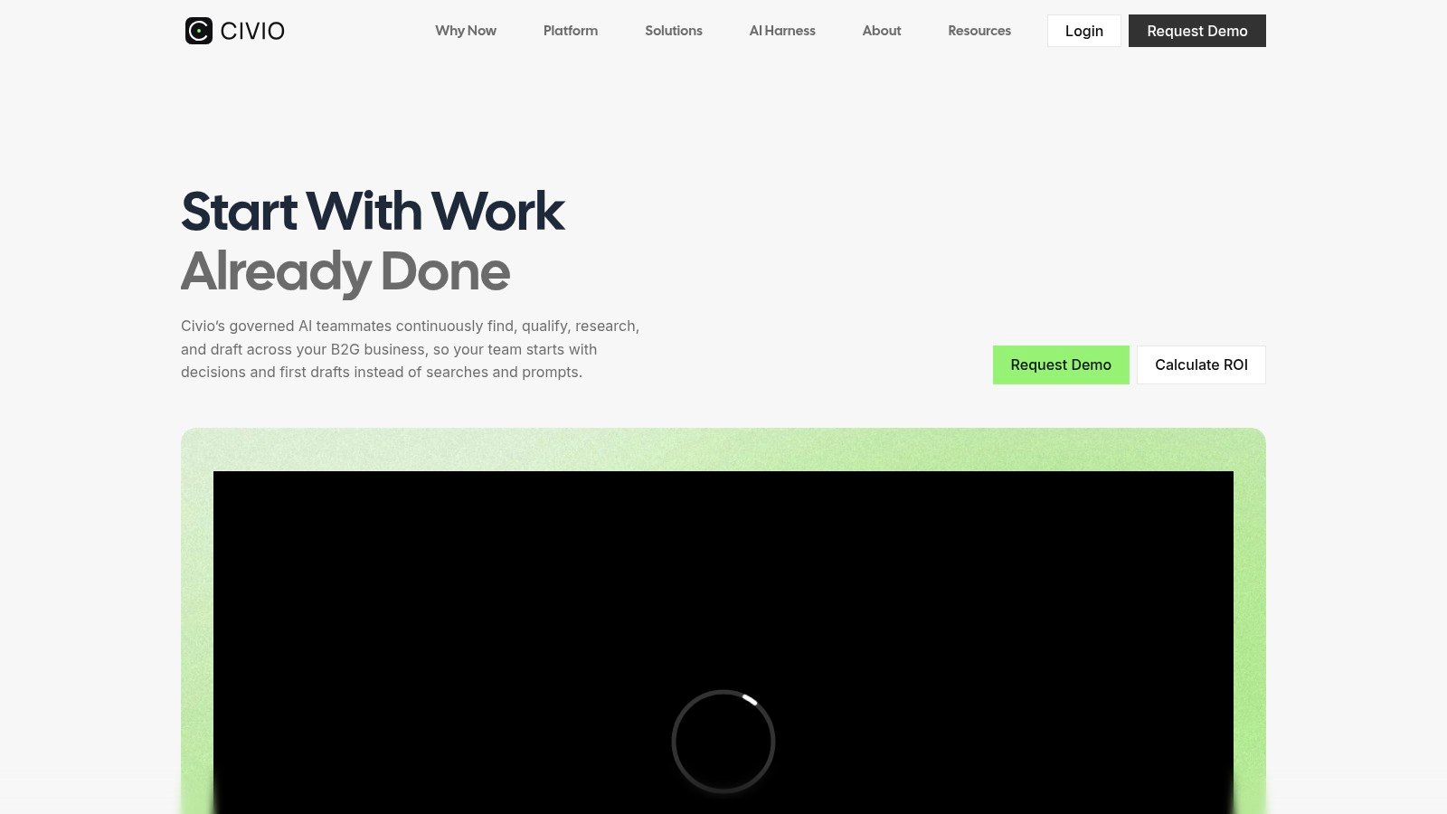 Civio platform homepage screenshot