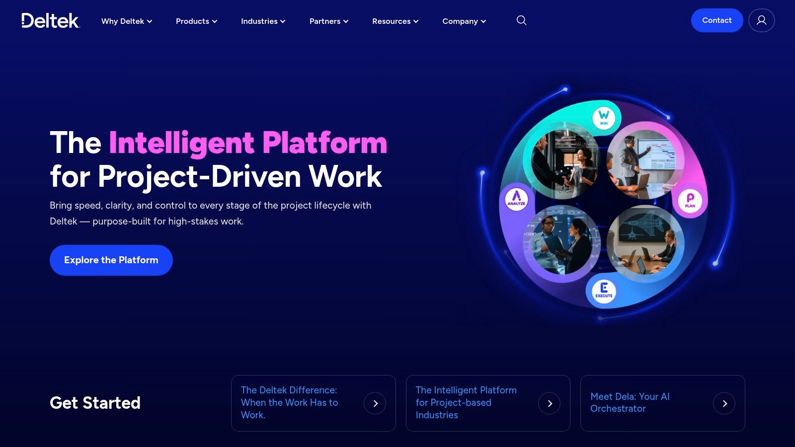 Deltek homepage screenshot