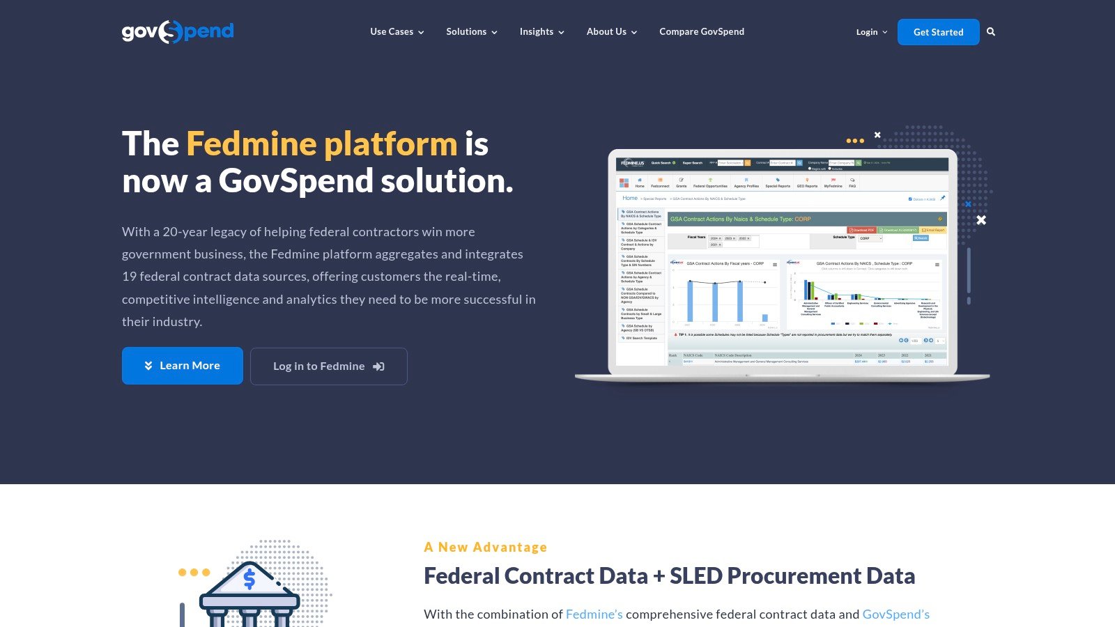 Fedmine homepage screenshot