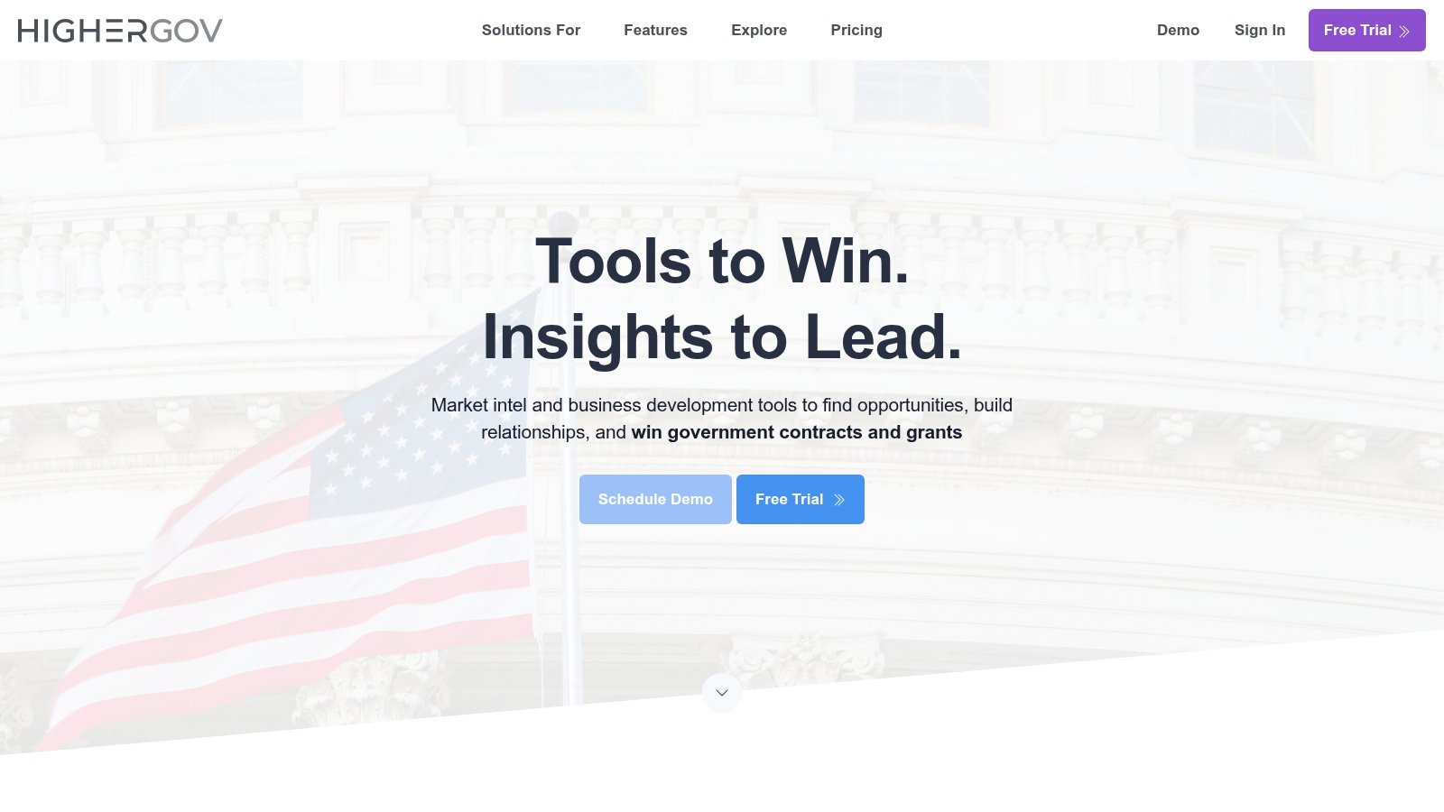 HigherGov website screenshot