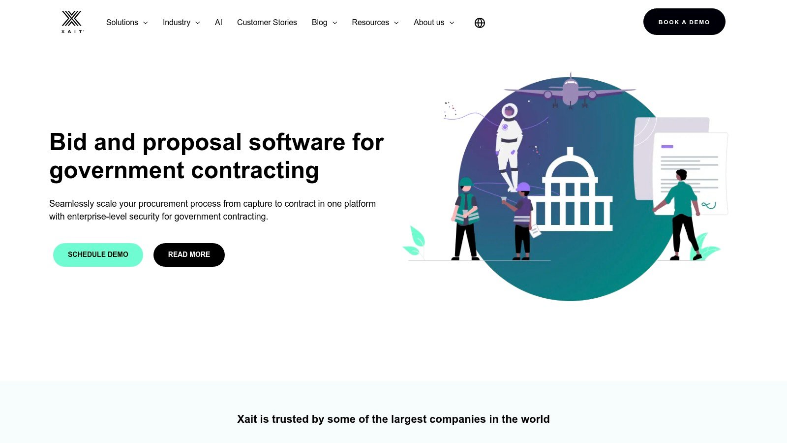 Xait government contracting proposal software screenshot