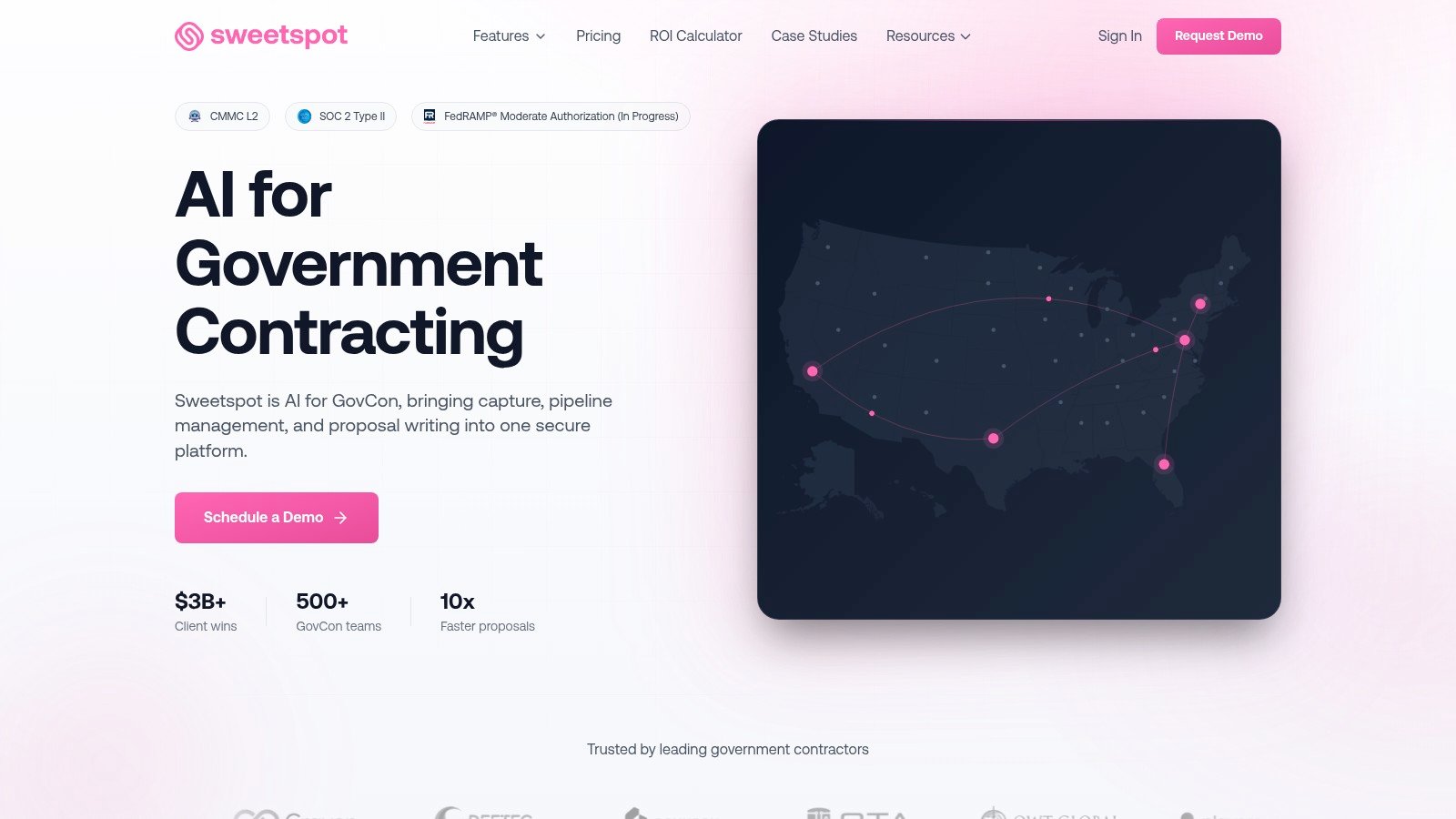 Sweetspot website homepage