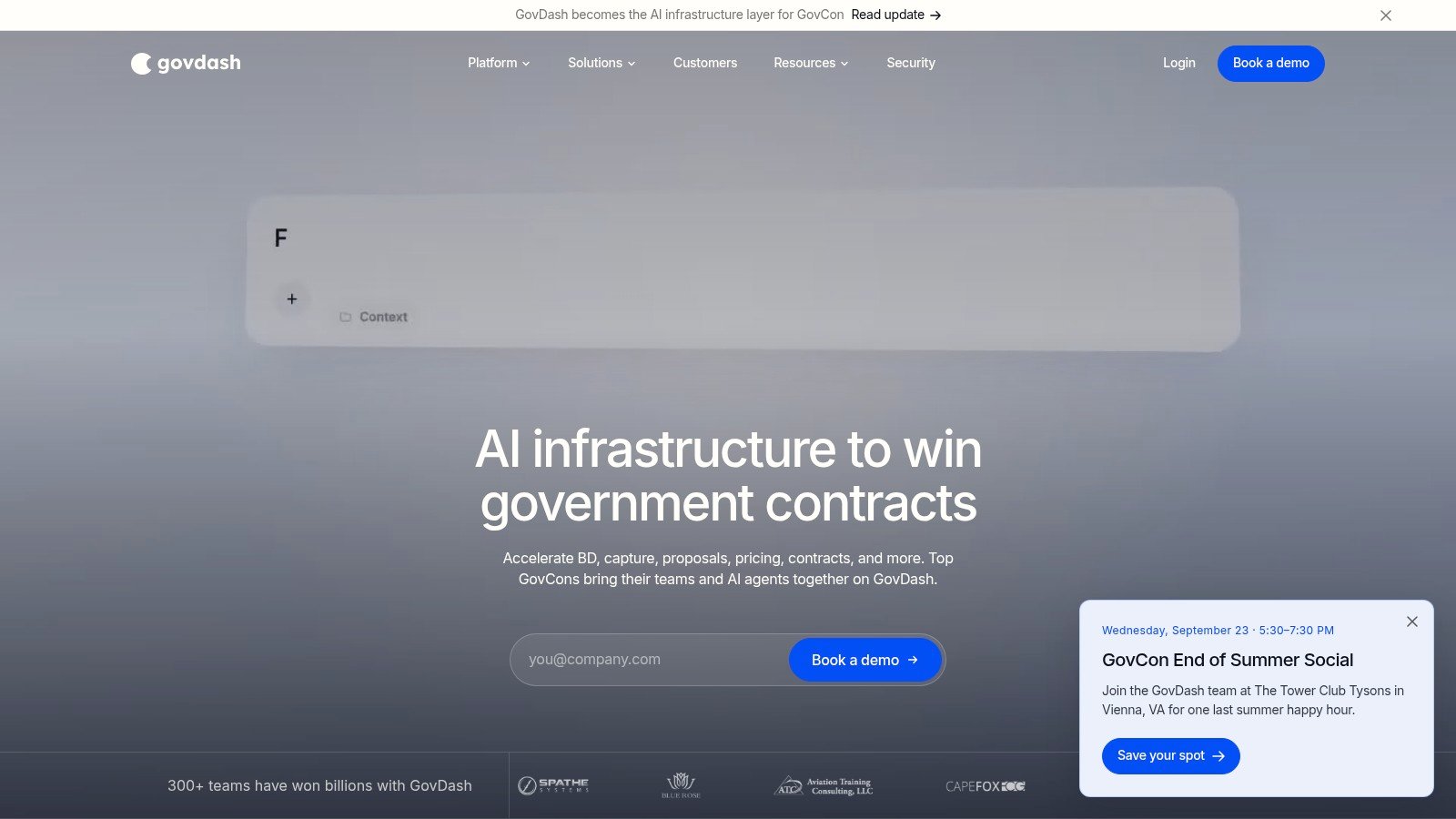 GovDash website screenshot