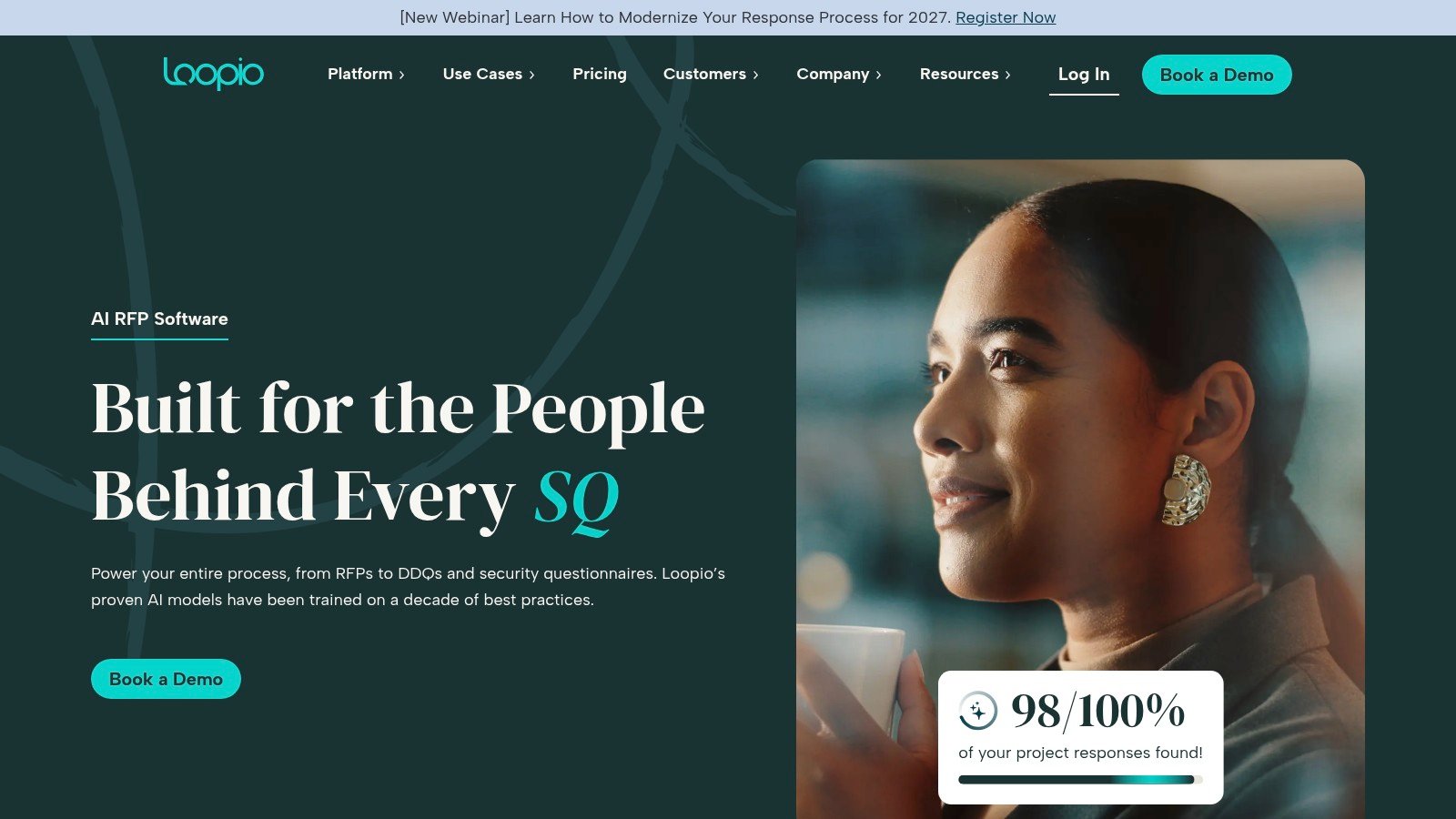 Loopio website homepage