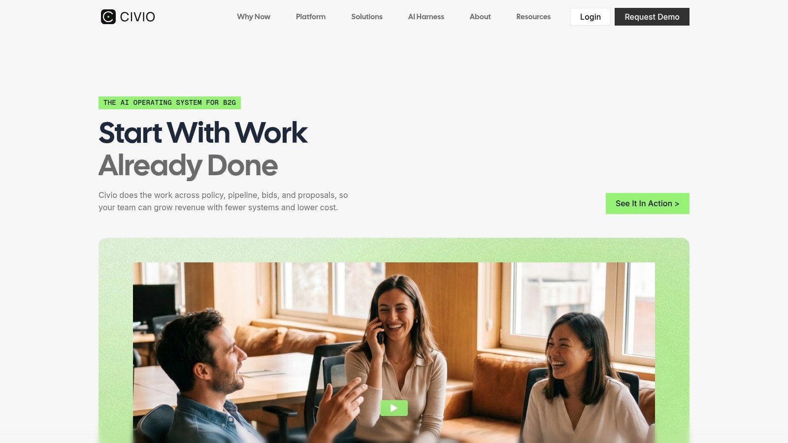 Civio AI website screenshot