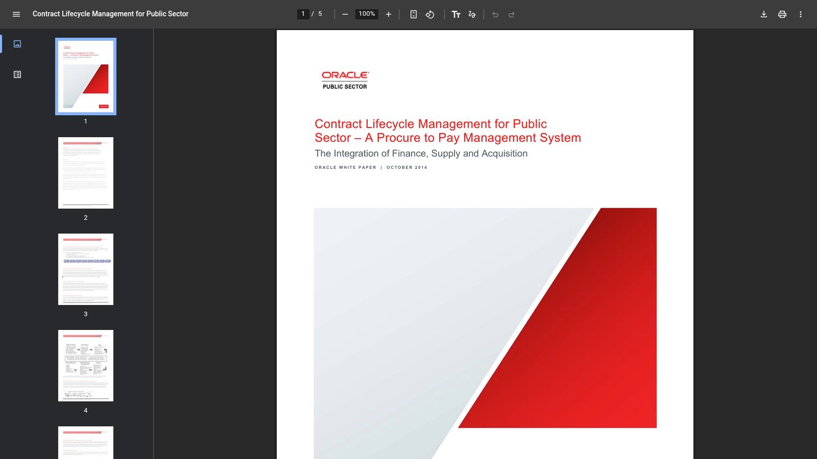 Oracle Contract Lifecycle Management for Public Sector official brochure