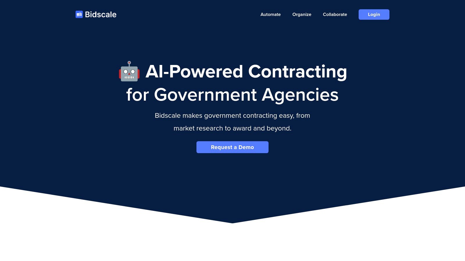 Bidscale website homepage screenshot