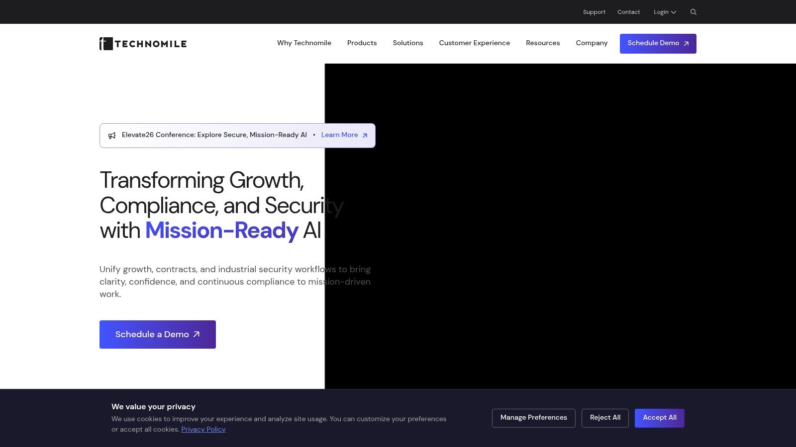 TechnoMile website screenshot