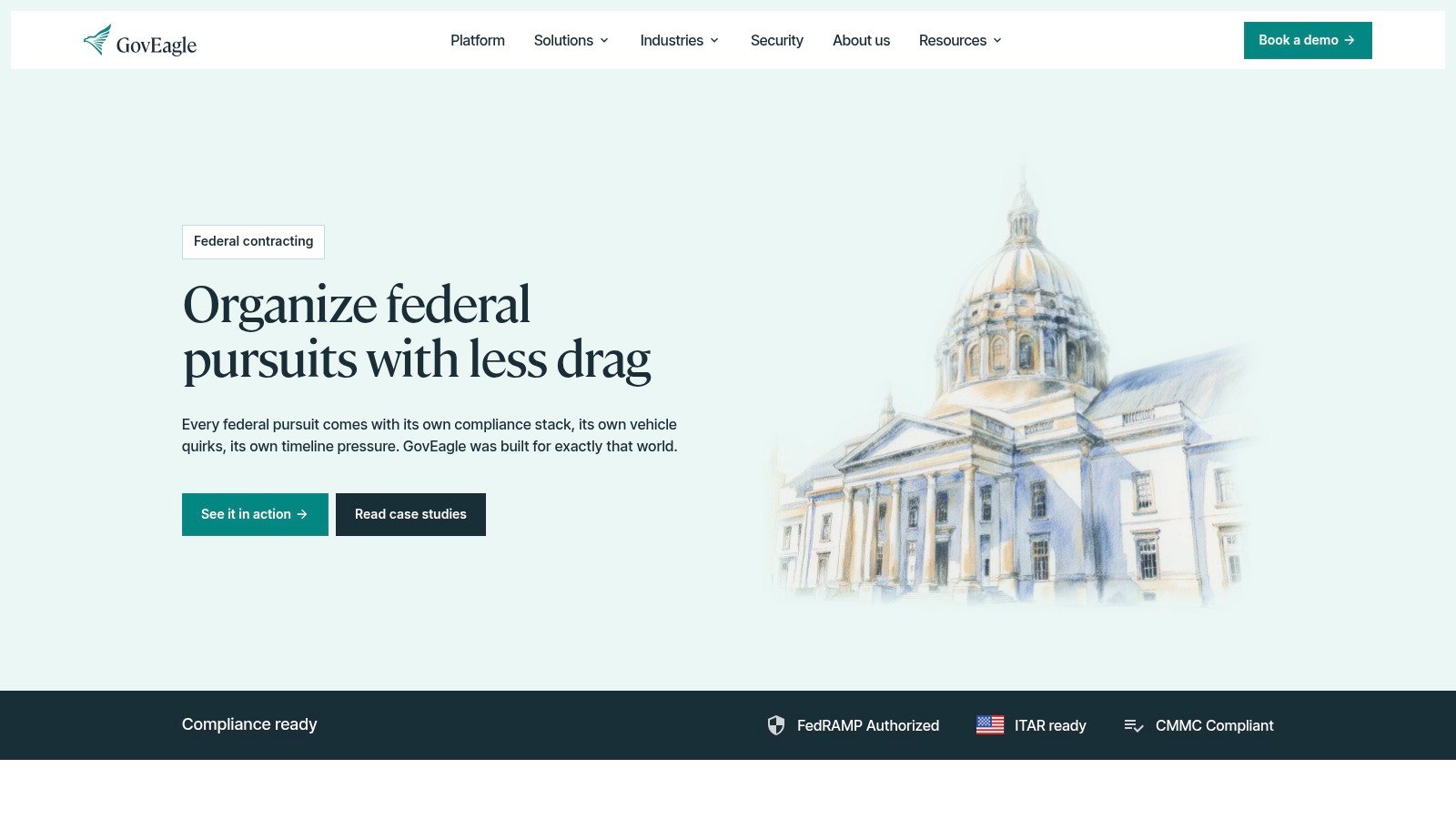 GovEagle federal contractors product page