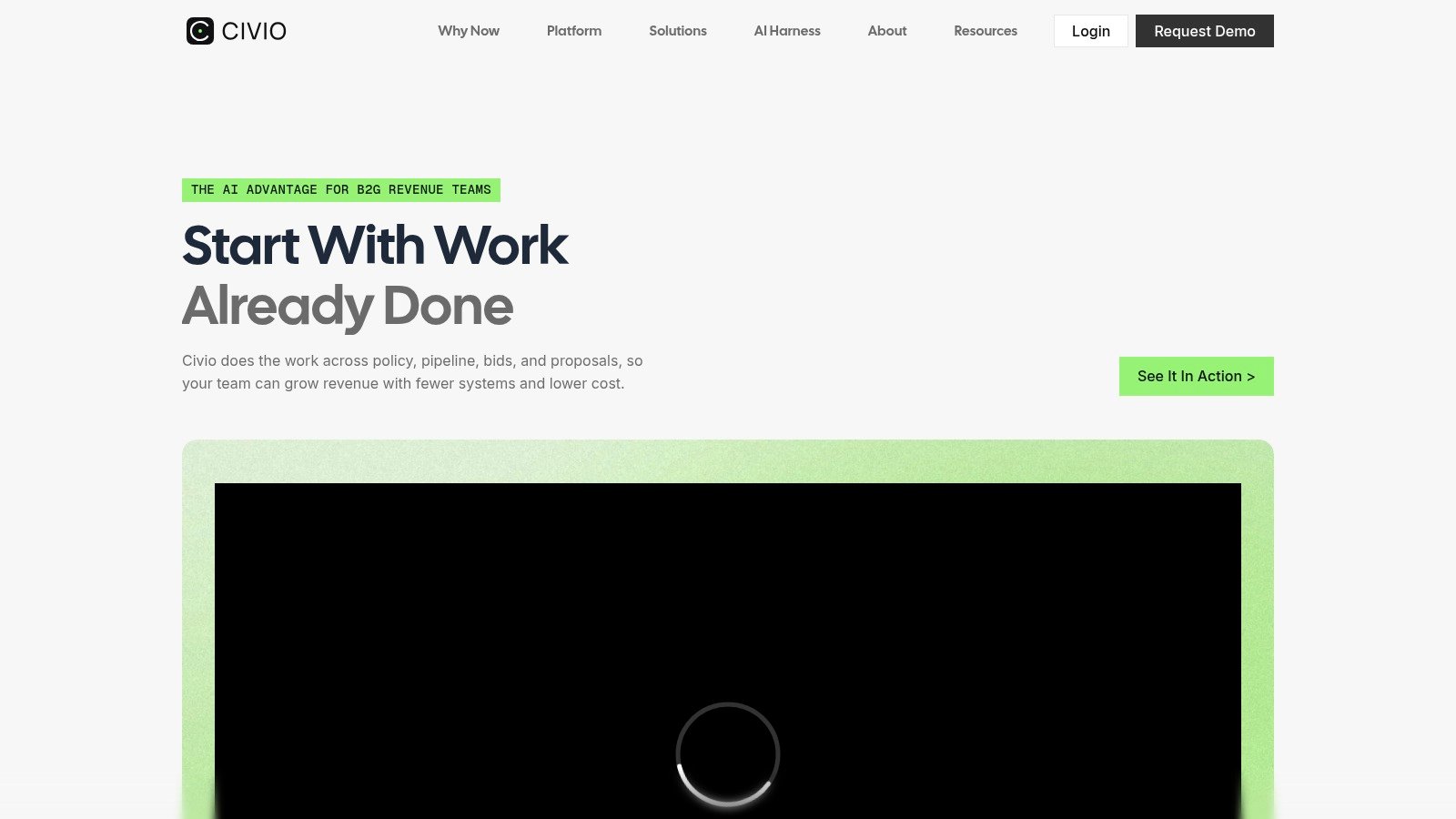 Civio platform homepage screenshot