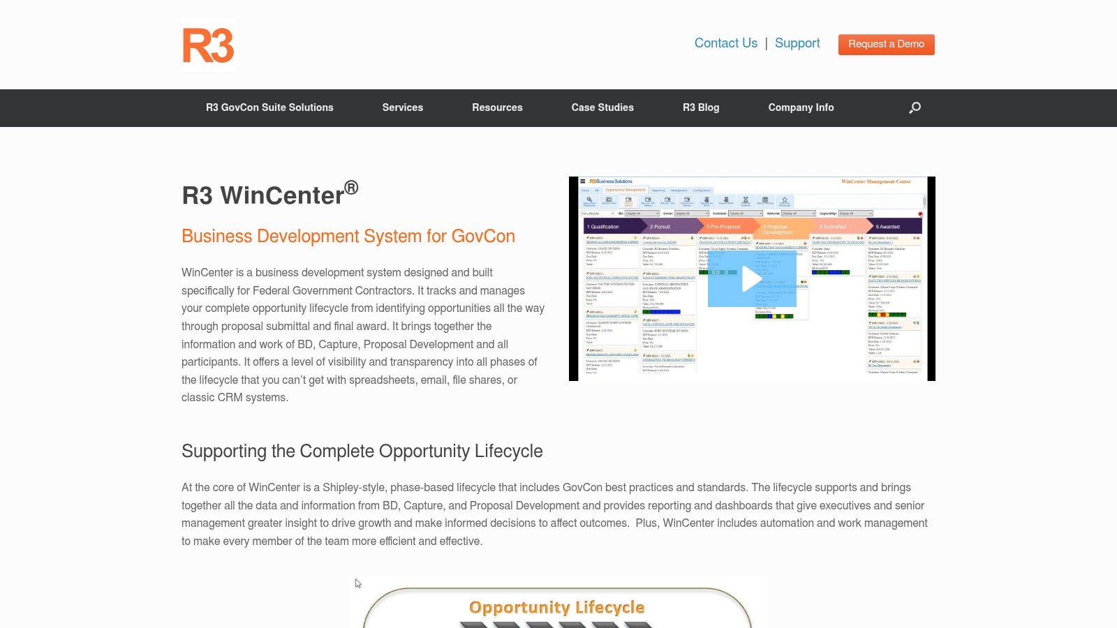 R3 WinCenter product page screenshot