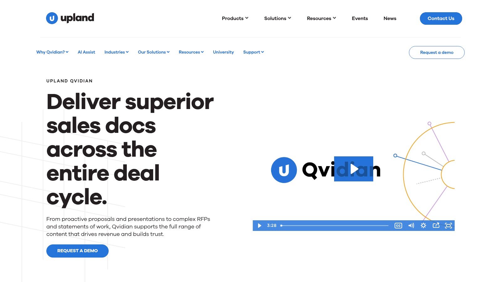 Upland Qvidian website screenshot