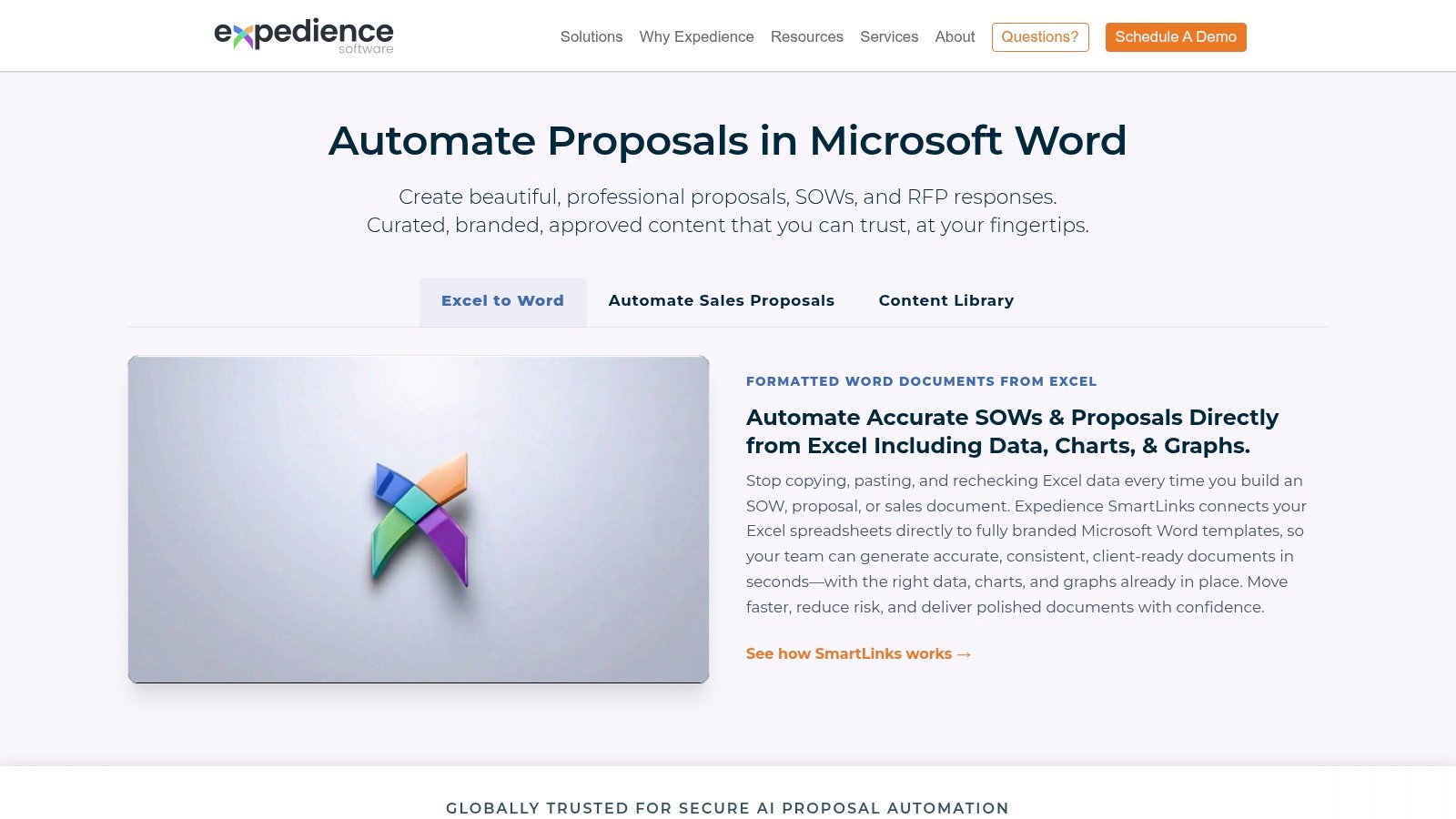 Expedience Software homepage screenshot