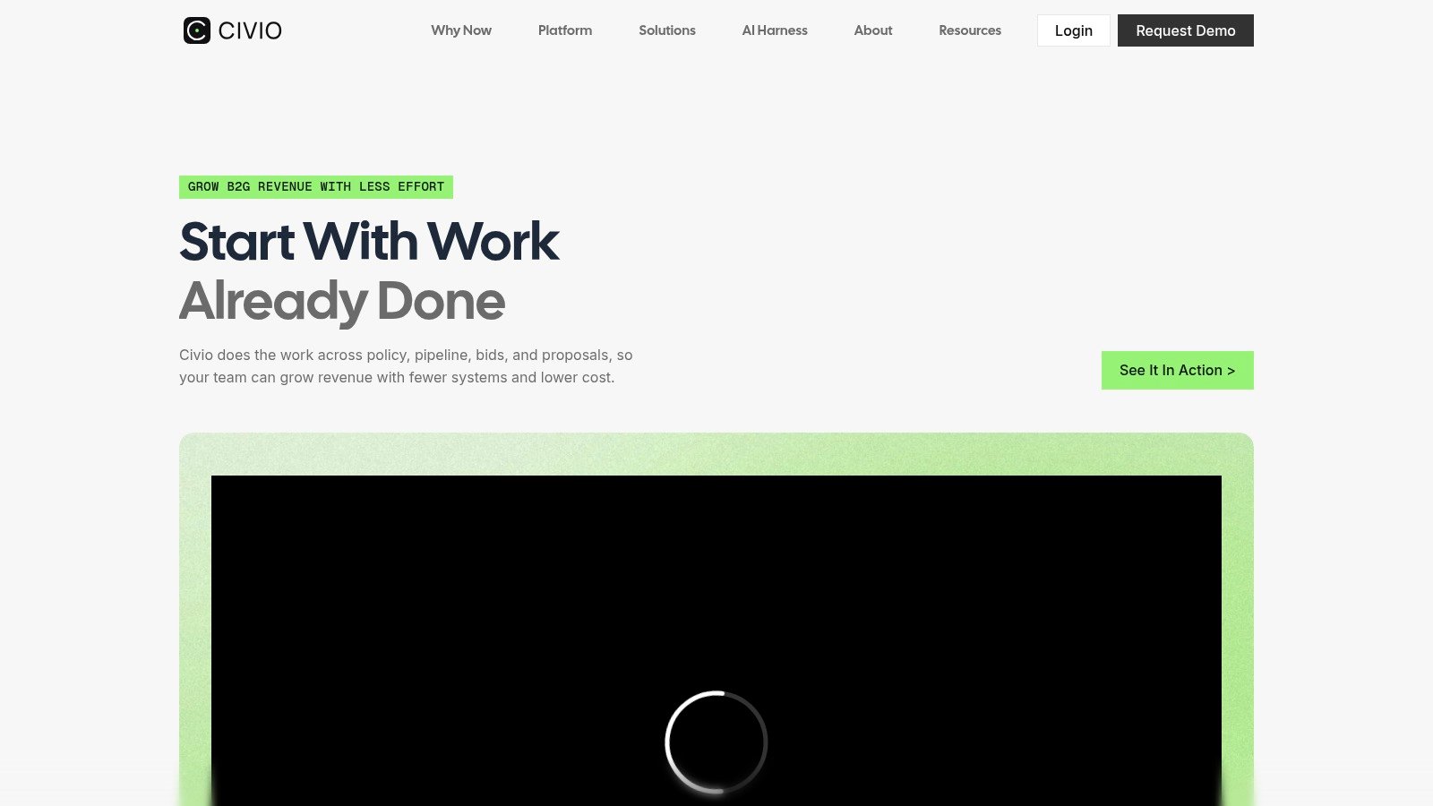 Civio AI website homepage